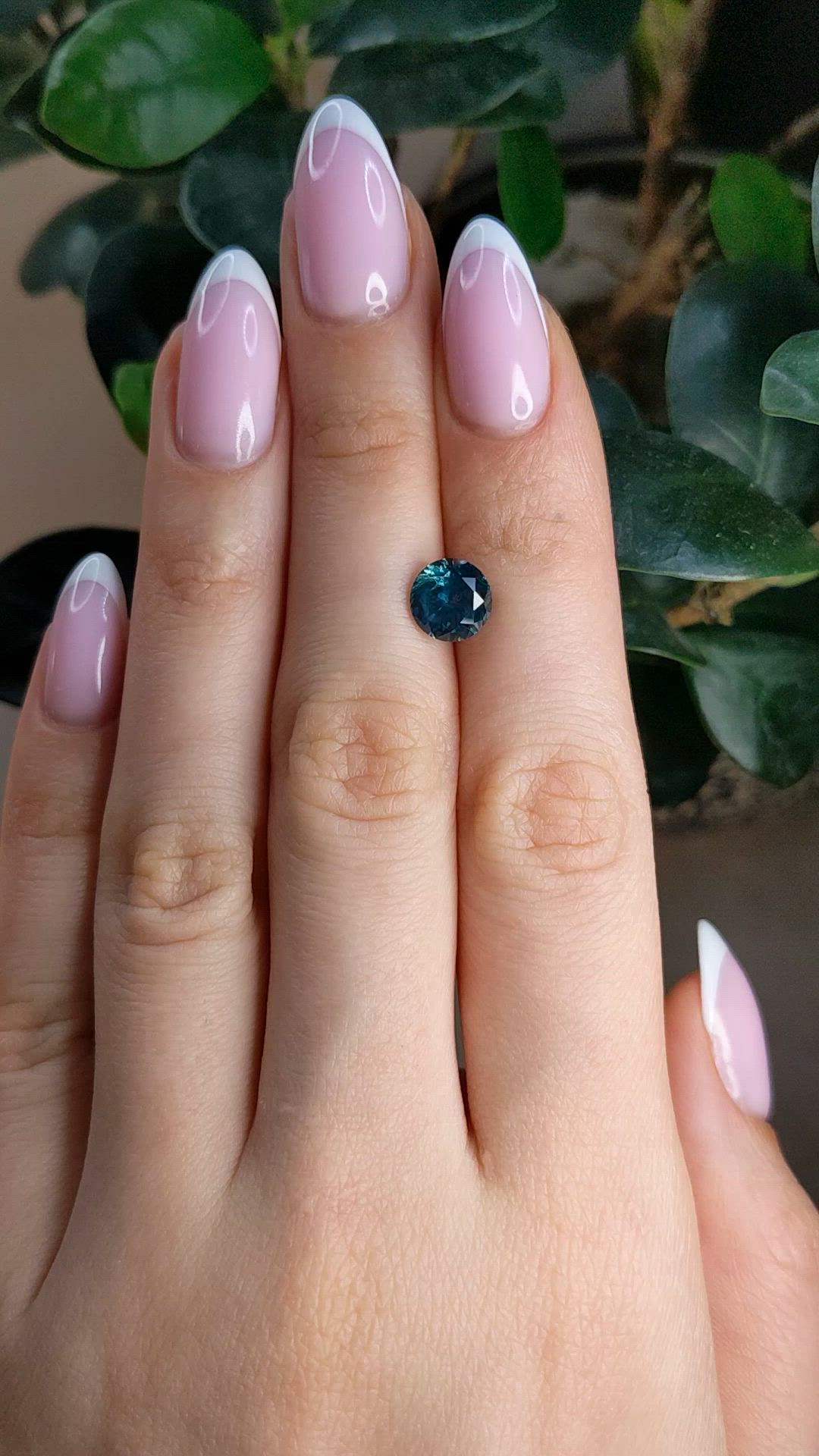 2.39 Ct. Greenish Blue Sapphire from Montana Size Video