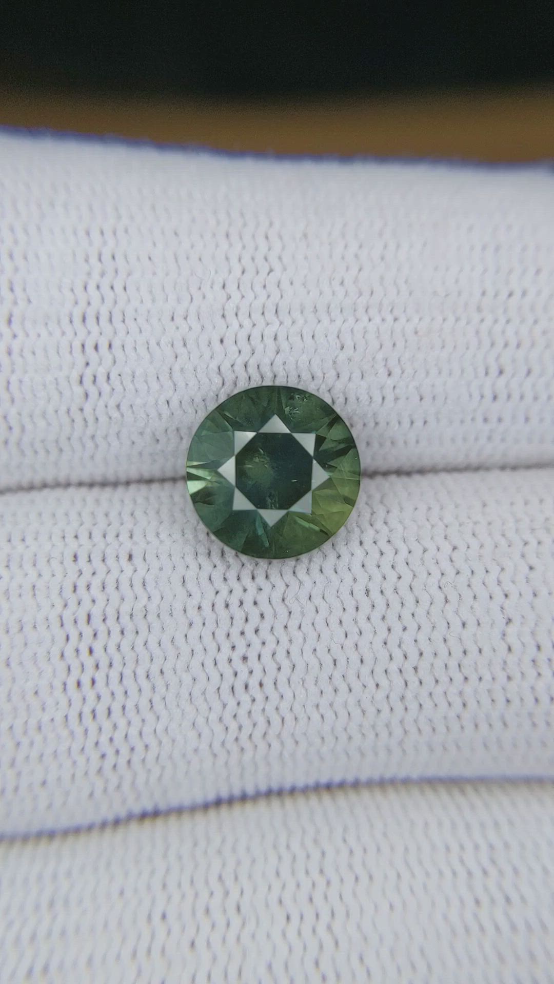 3.65 Ct. Bluish Green Sapphire from Montana Size Video