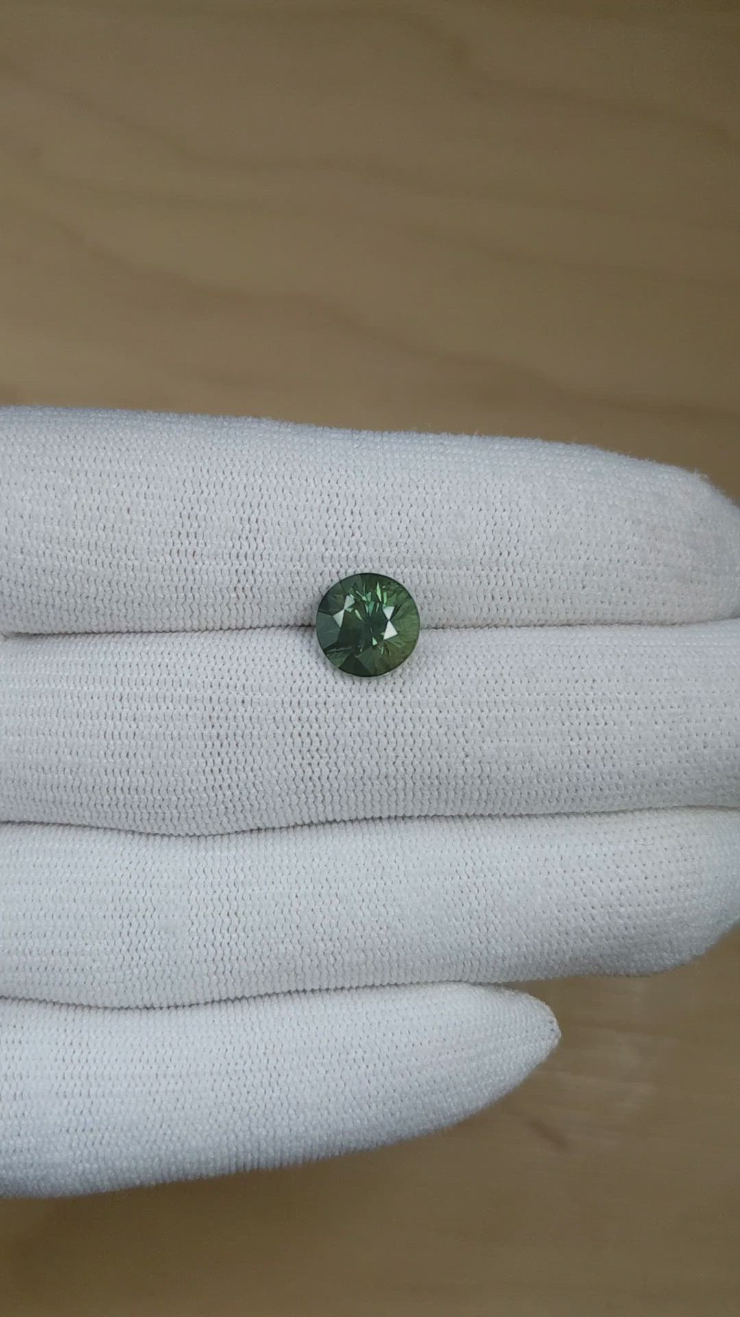 3.65 Ct. Bluish Green Sapphire from Montana Size Video