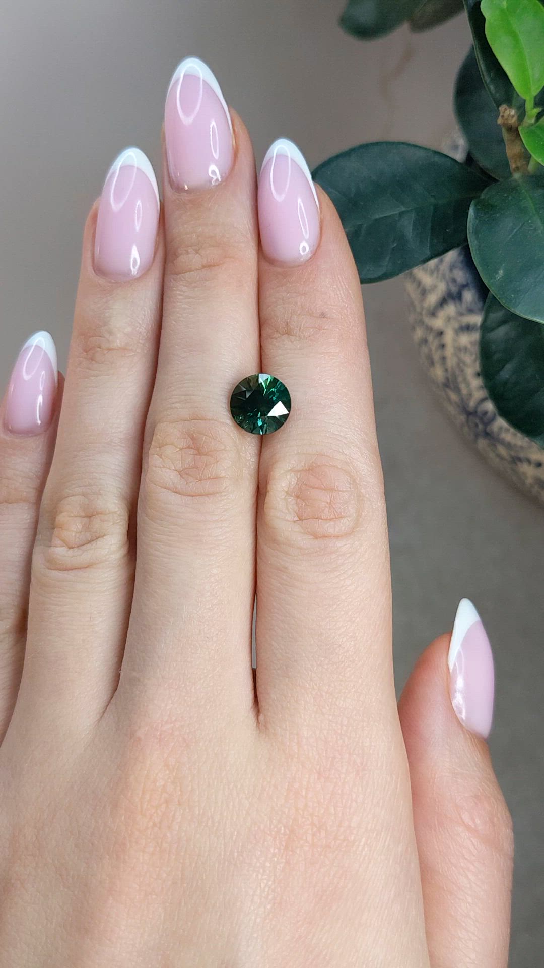 3.65 Ct. Bluish Green Sapphire from Montana Size Video