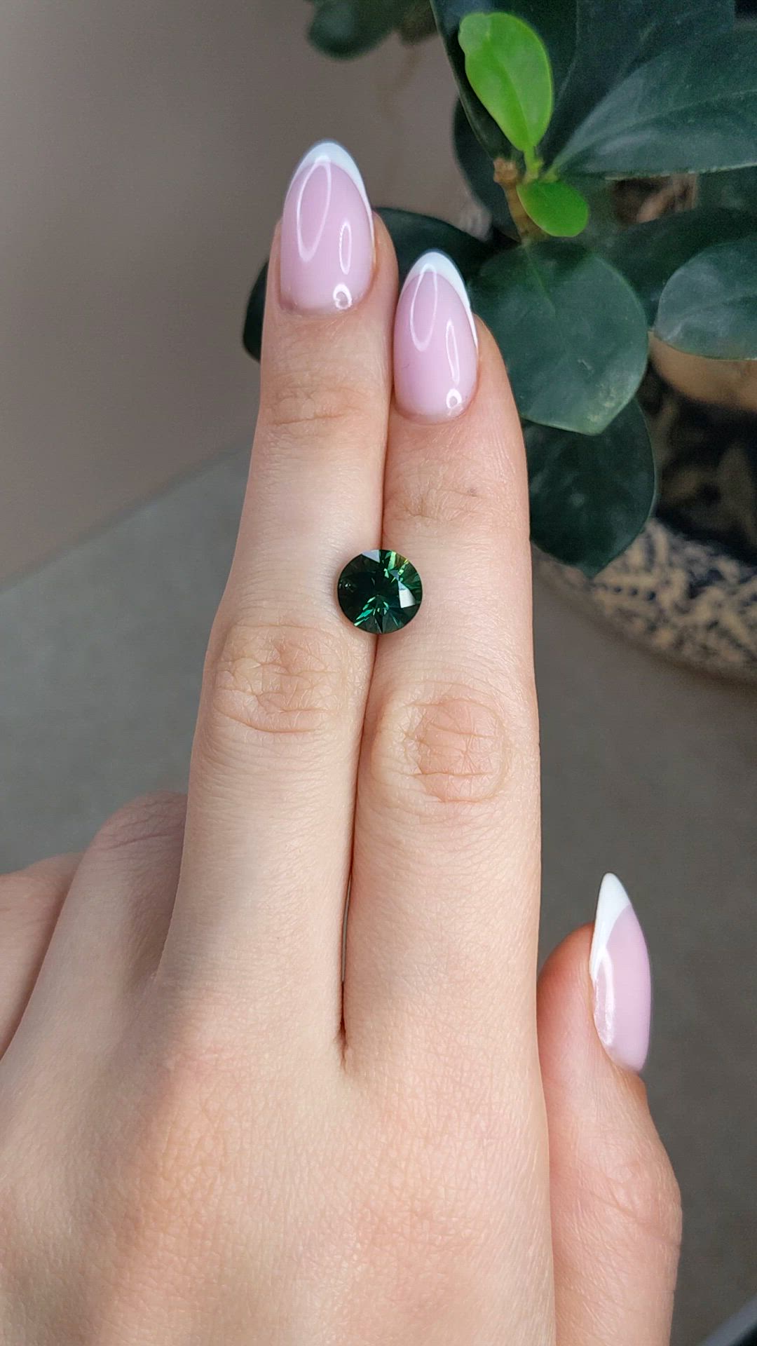 3.65 Ct. Bluish Green Sapphire from Montana Size Video