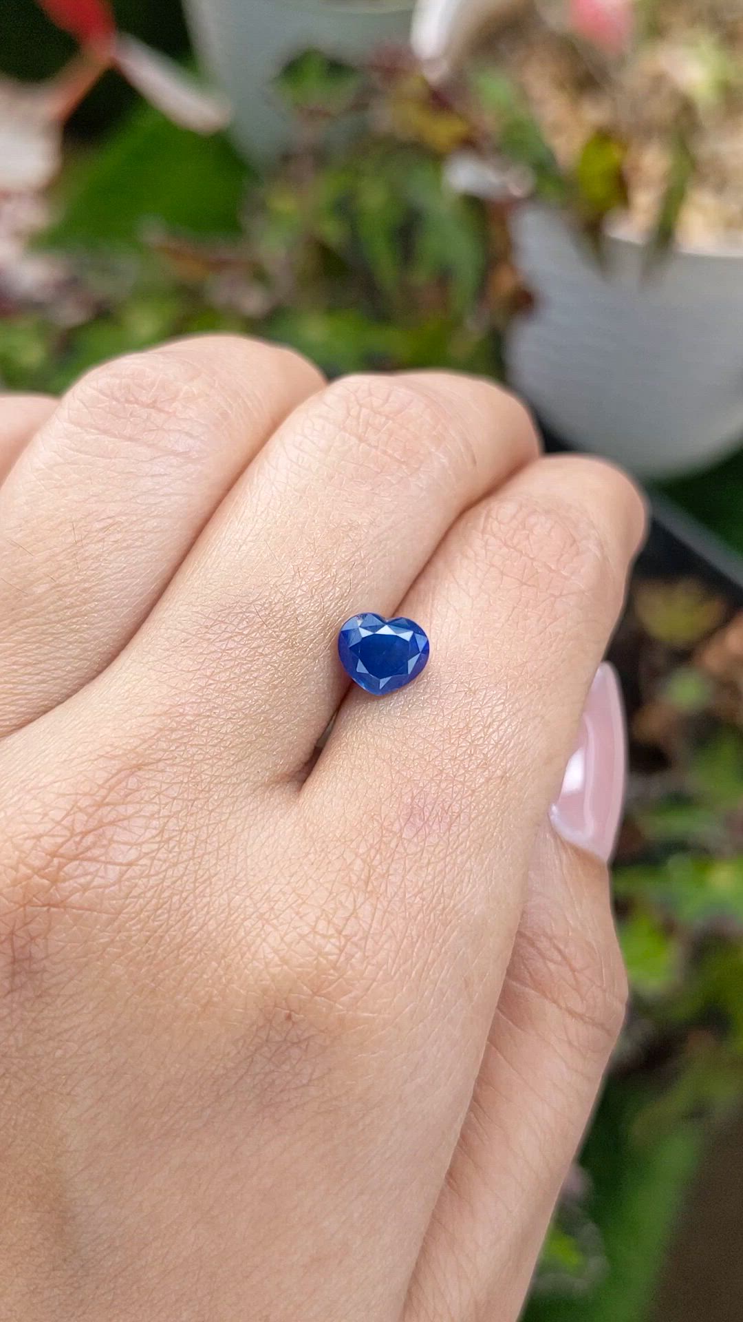 1.98 Ct. Blue Sapphire from Ceylon (Sri Lanka) Size Video