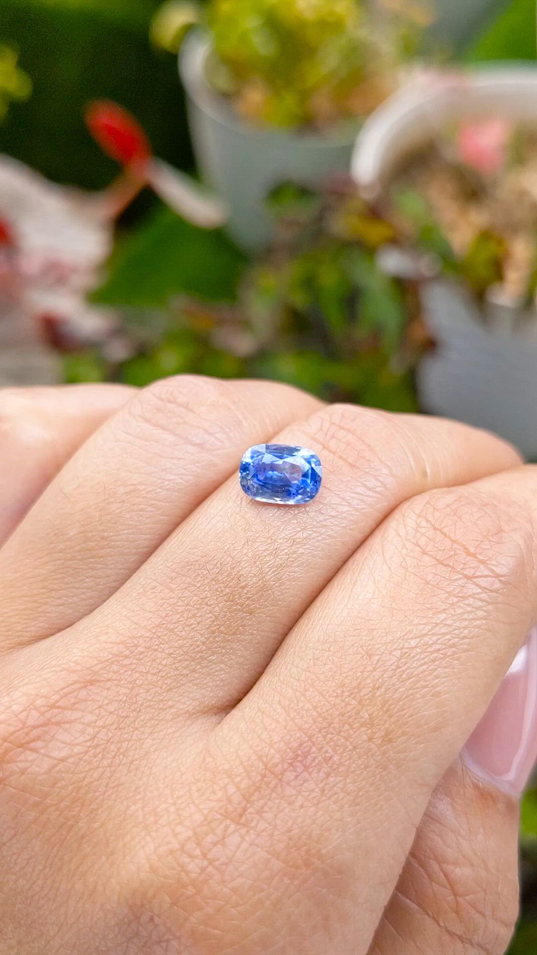 1.97 Ct. Blue Sapphire from Ceylon (Sri Lanka) Size Video