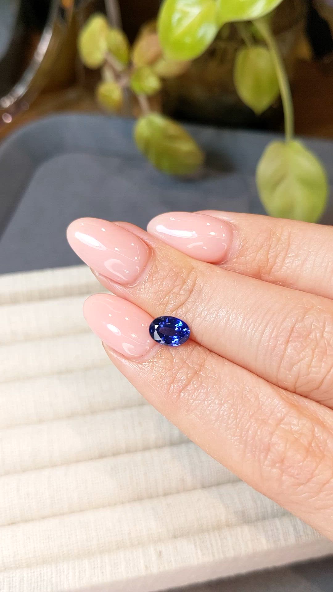 1.34 Ct. Blue Sapphire from Ceylon (Sri Lanka) Size Video