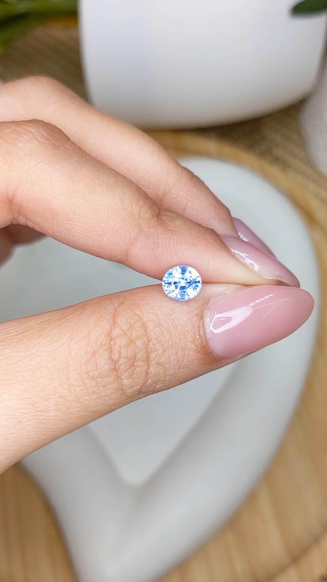 1.09 Ct. Blue Sapphire from Ceylon (Sri Lanka) Size Video