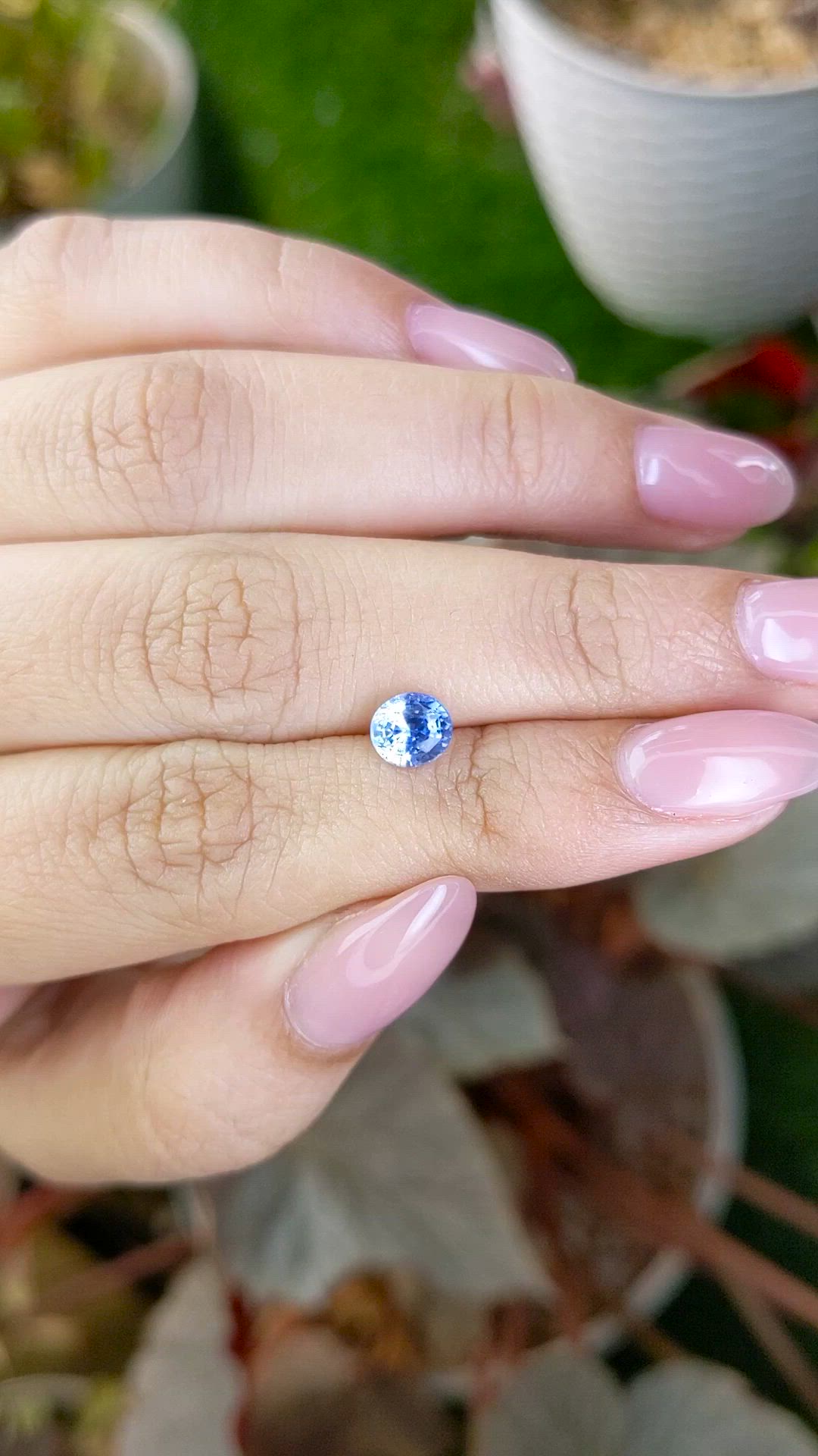 1.09 Ct. Blue Sapphire from Ceylon (Sri Lanka) Size Video