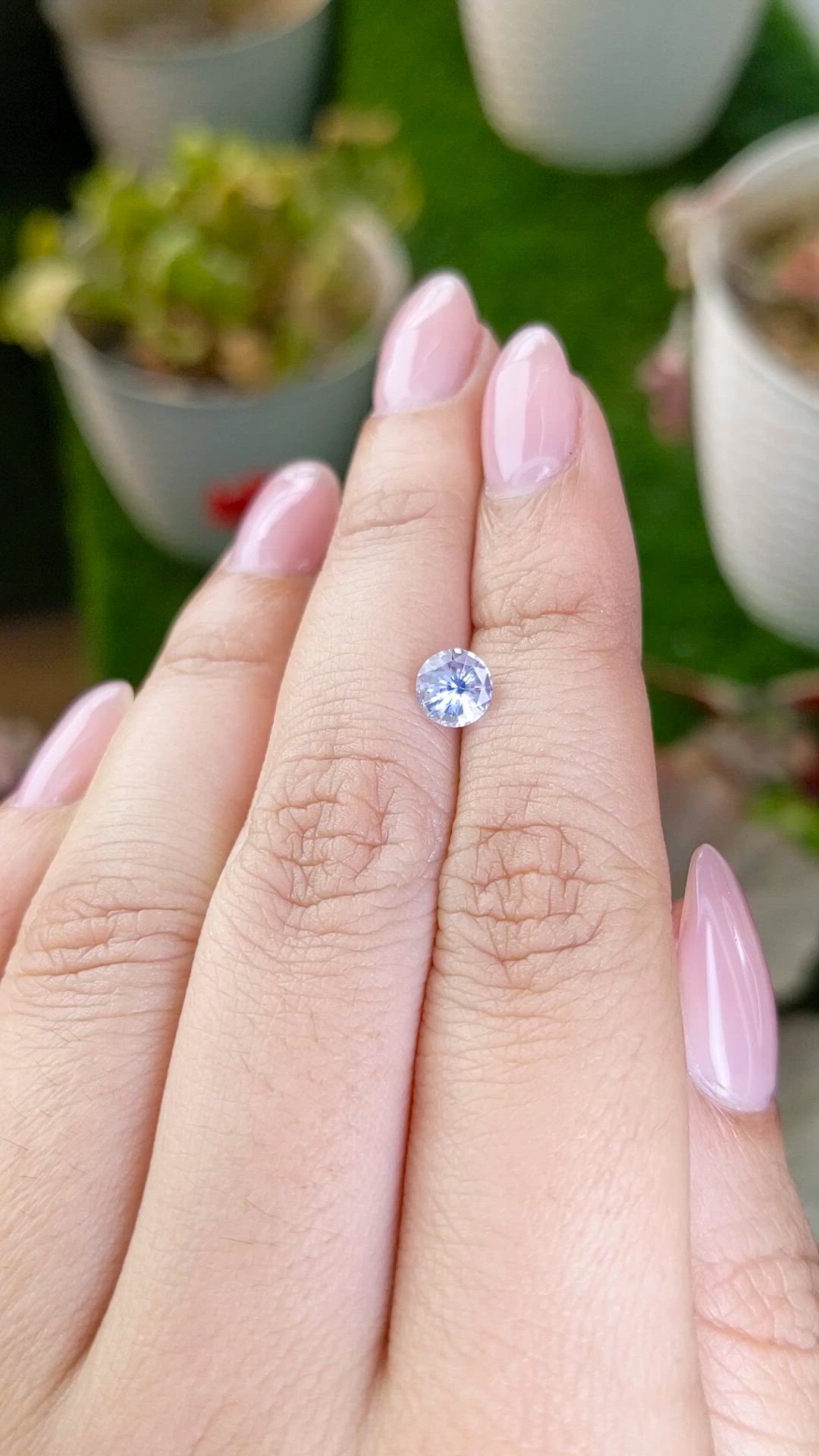 1.00 Ct. Blue Sapphire from Ceylon (Sri Lanka) Size Video