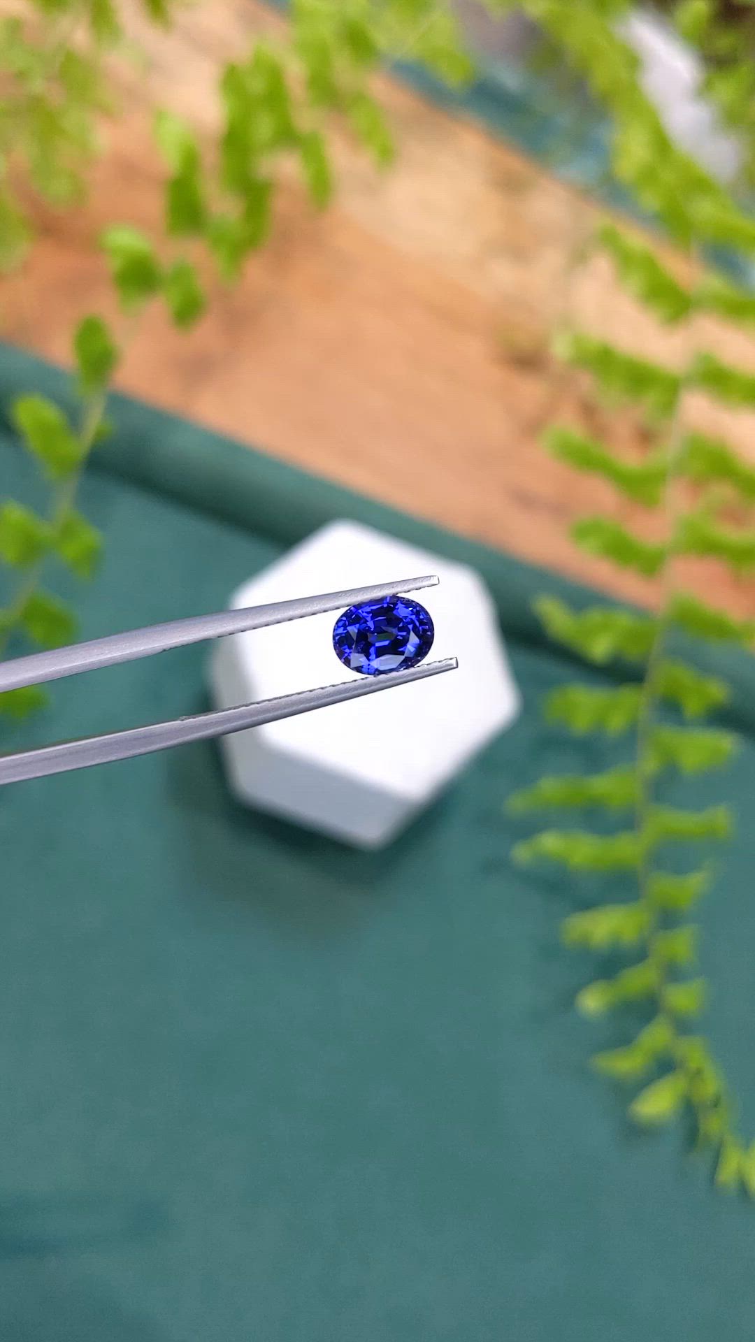 1.56 Ct. Blue Sapphire from Ceylon (Sri Lanka) Size Video
