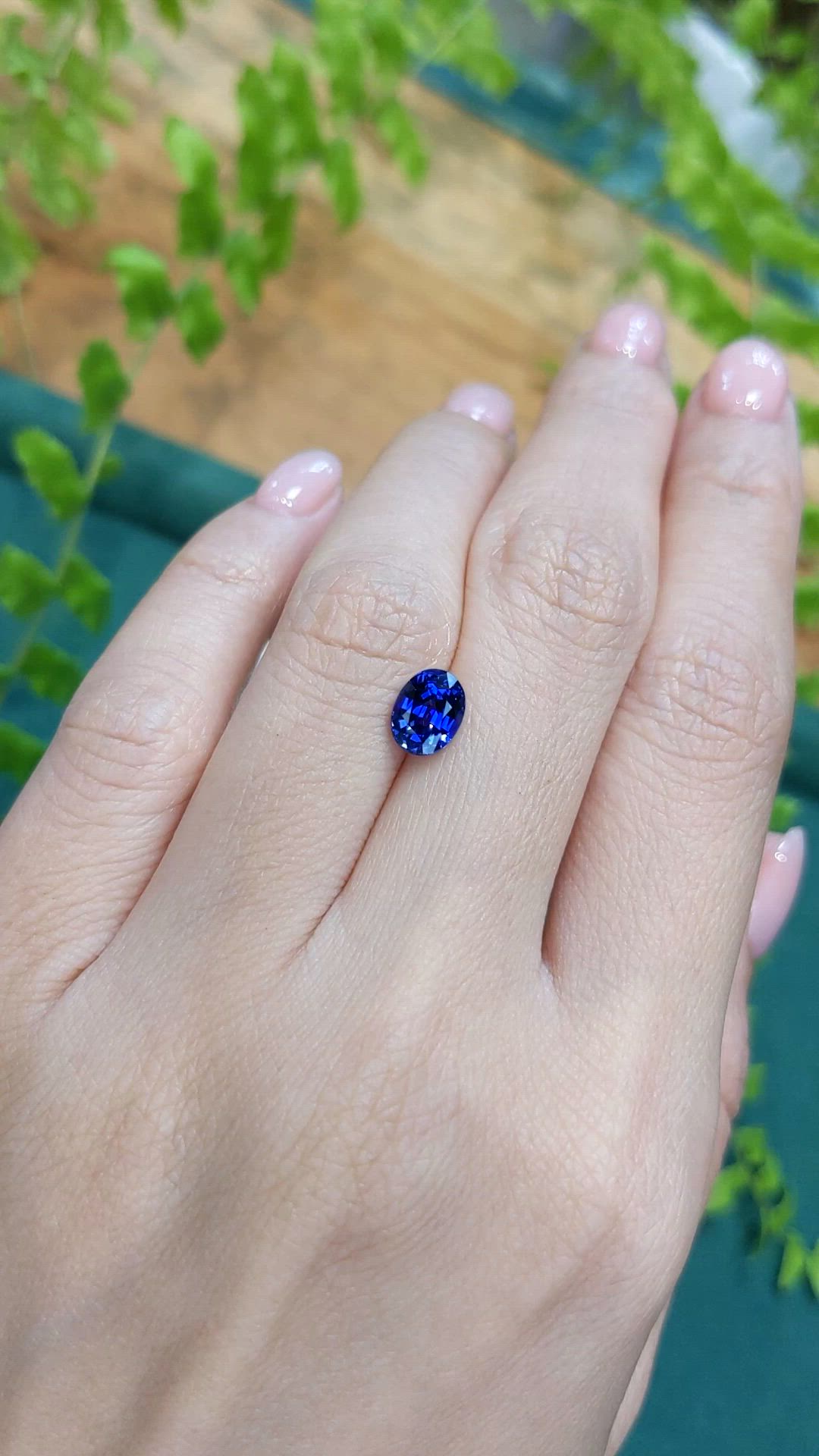 1.56 Ct. Blue Sapphire from Ceylon (Sri Lanka) Size Video