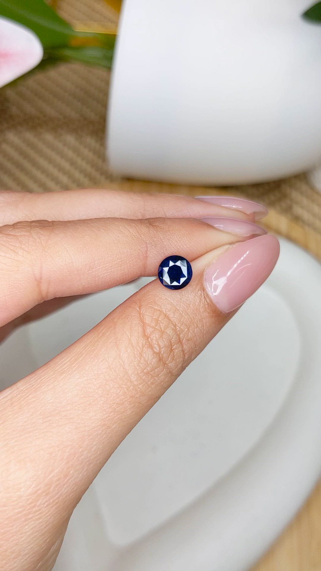 1.36 Ct. Blue Sapphire from Ceylon (Sri Lanka) Size Video