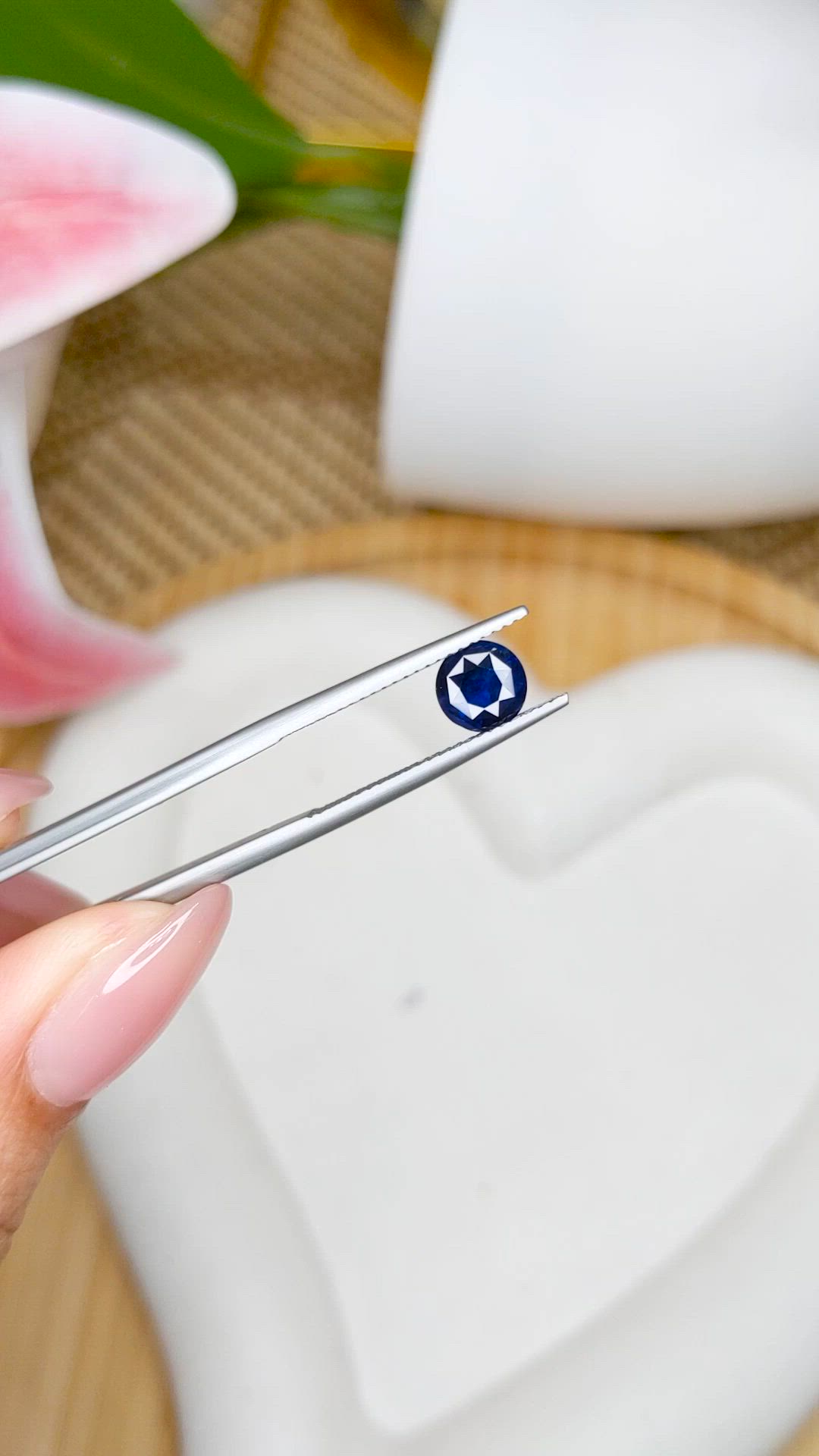 1.36 Ct. Blue Sapphire from Ceylon (Sri Lanka) Size Video