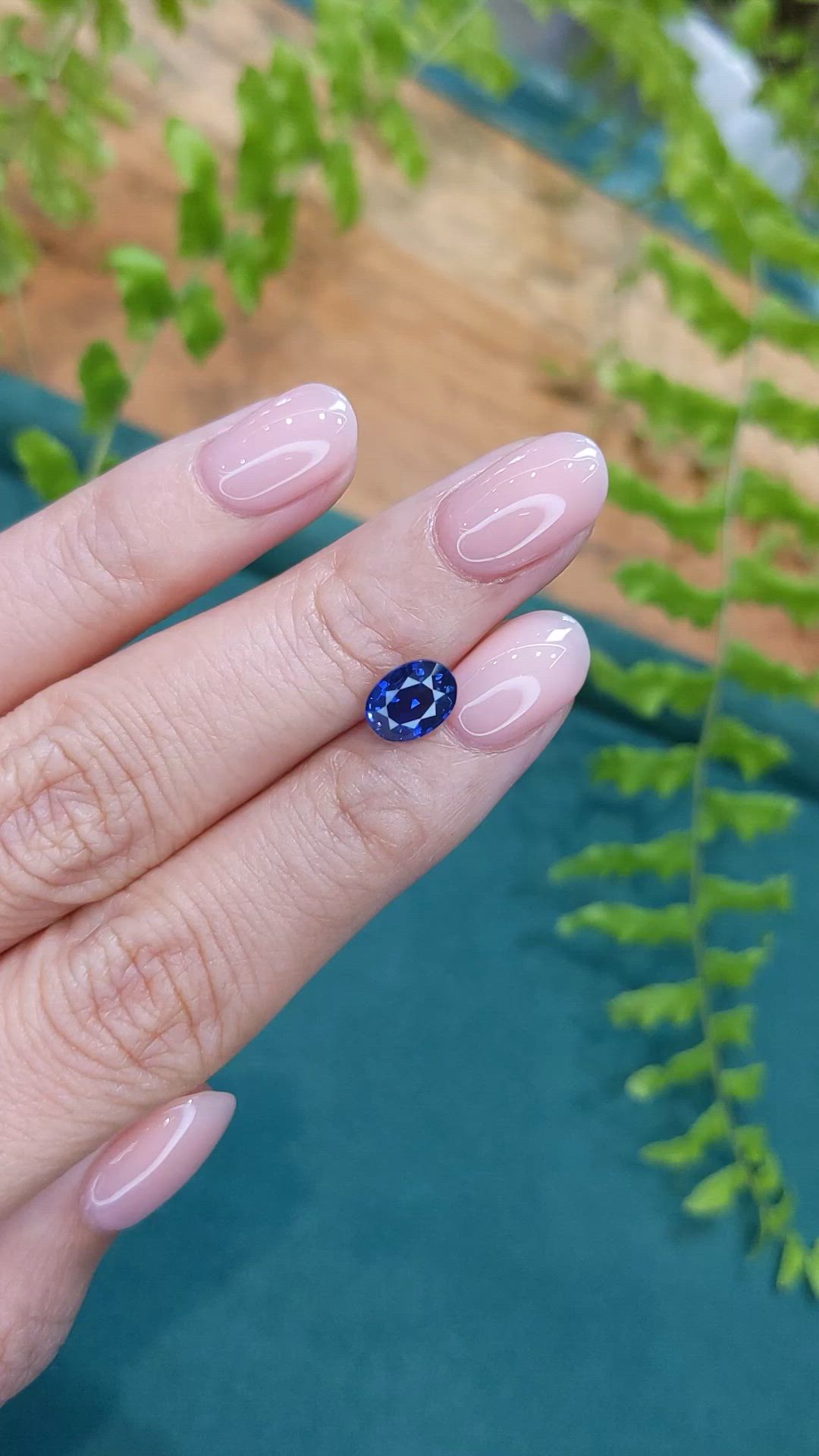 1.63 Ct. Blue Sapphire from Ceylon (Sri Lanka) Size Video