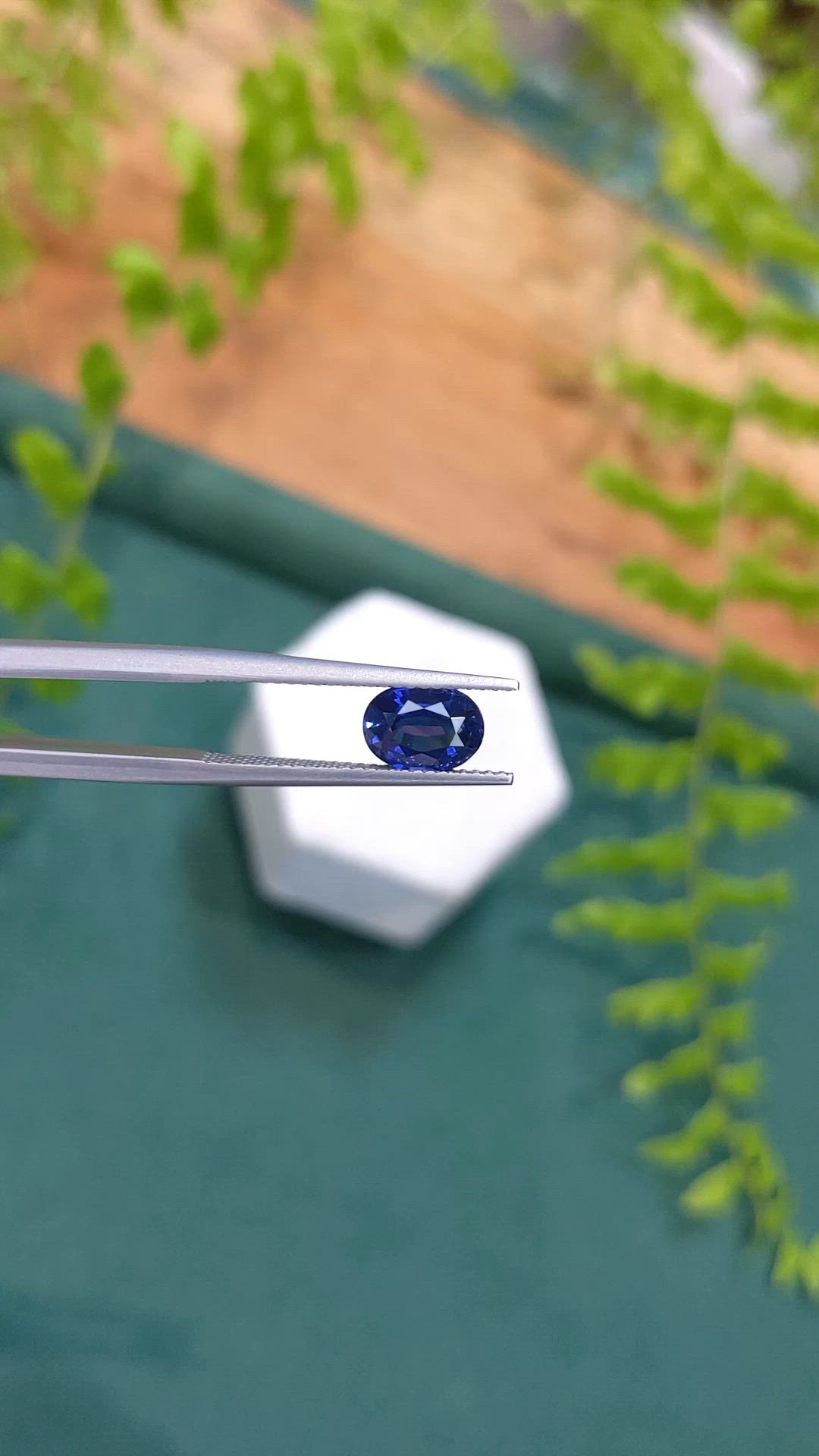 1.63 Ct. Blue Sapphire from Ceylon (Sri Lanka) Size Video