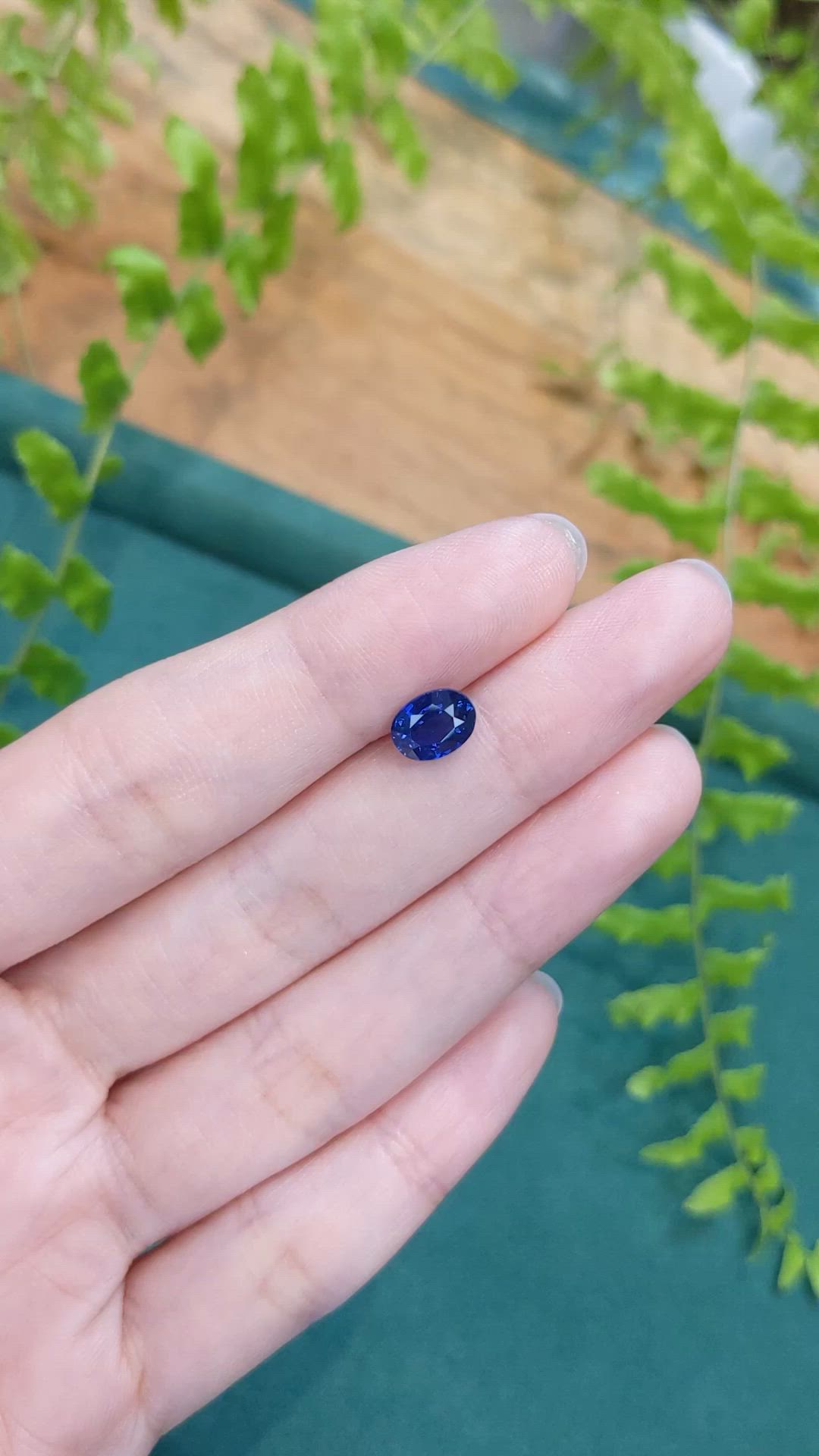 1.63 Ct. Blue Sapphire from Ceylon (Sri Lanka) Size Video