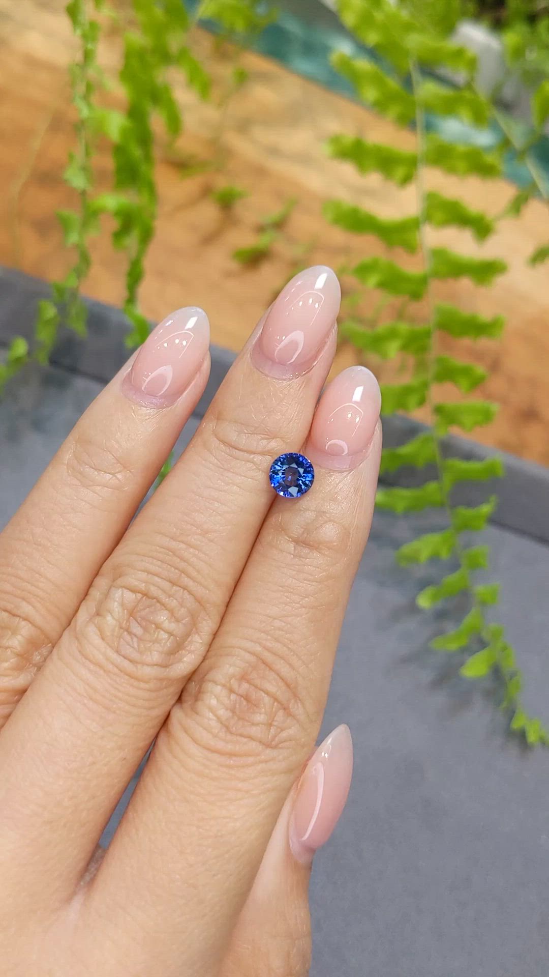 1.02 Ct. Blue Sapphire from Ceylon (Sri Lanka) Size Video