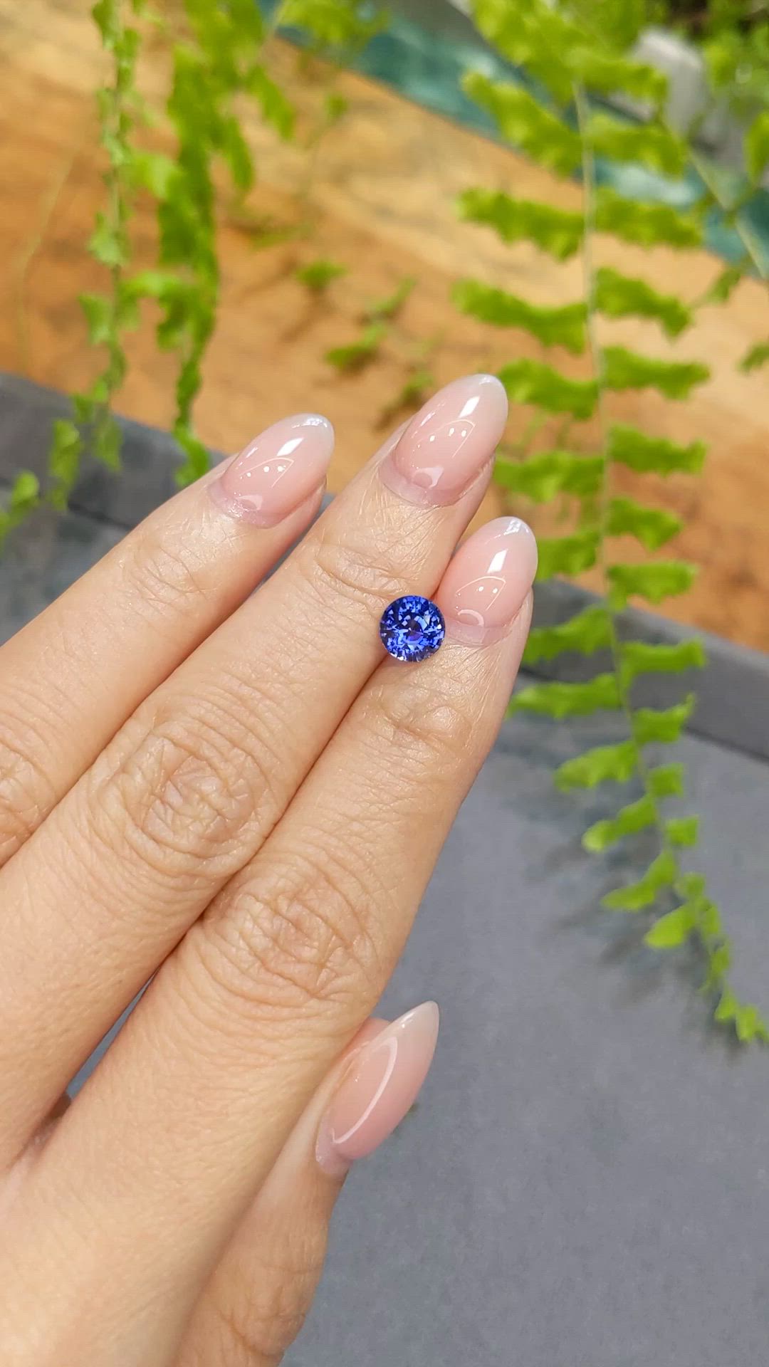 1.38 Ct. Blue Sapphire from Ceylon (Sri Lanka) Size Video