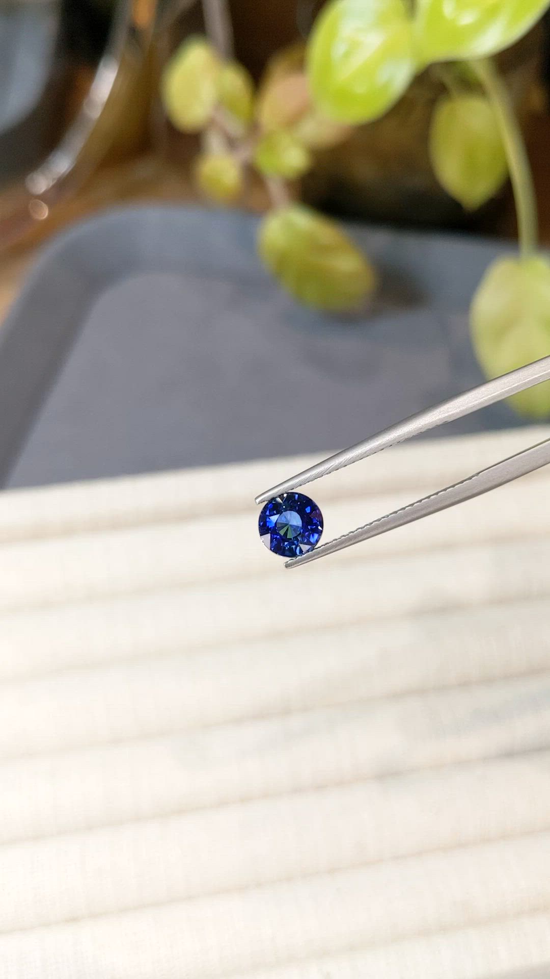 1.44 Ct. Blue Sapphire from Ceylon (Sri Lanka) Size Video
