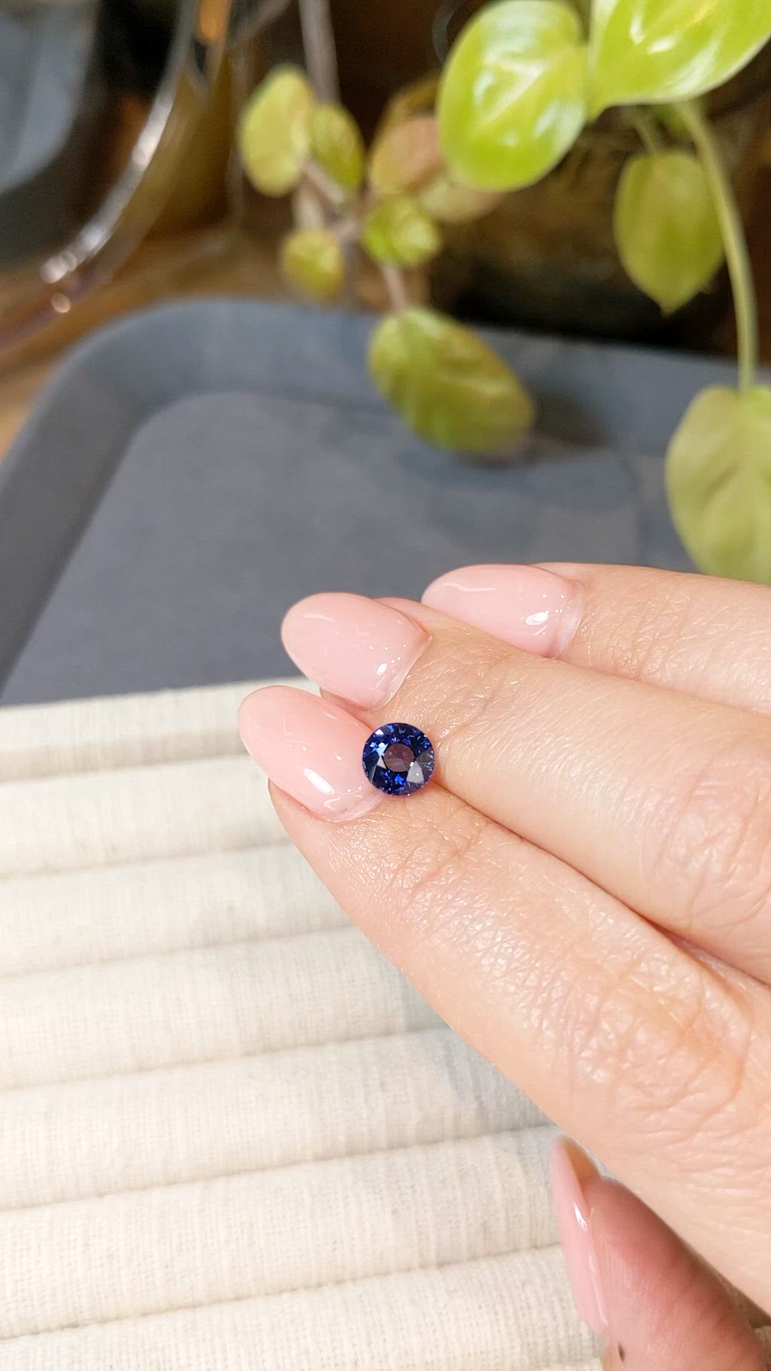1.44 Ct. Blue Sapphire from Ceylon (Sri Lanka) Size Video