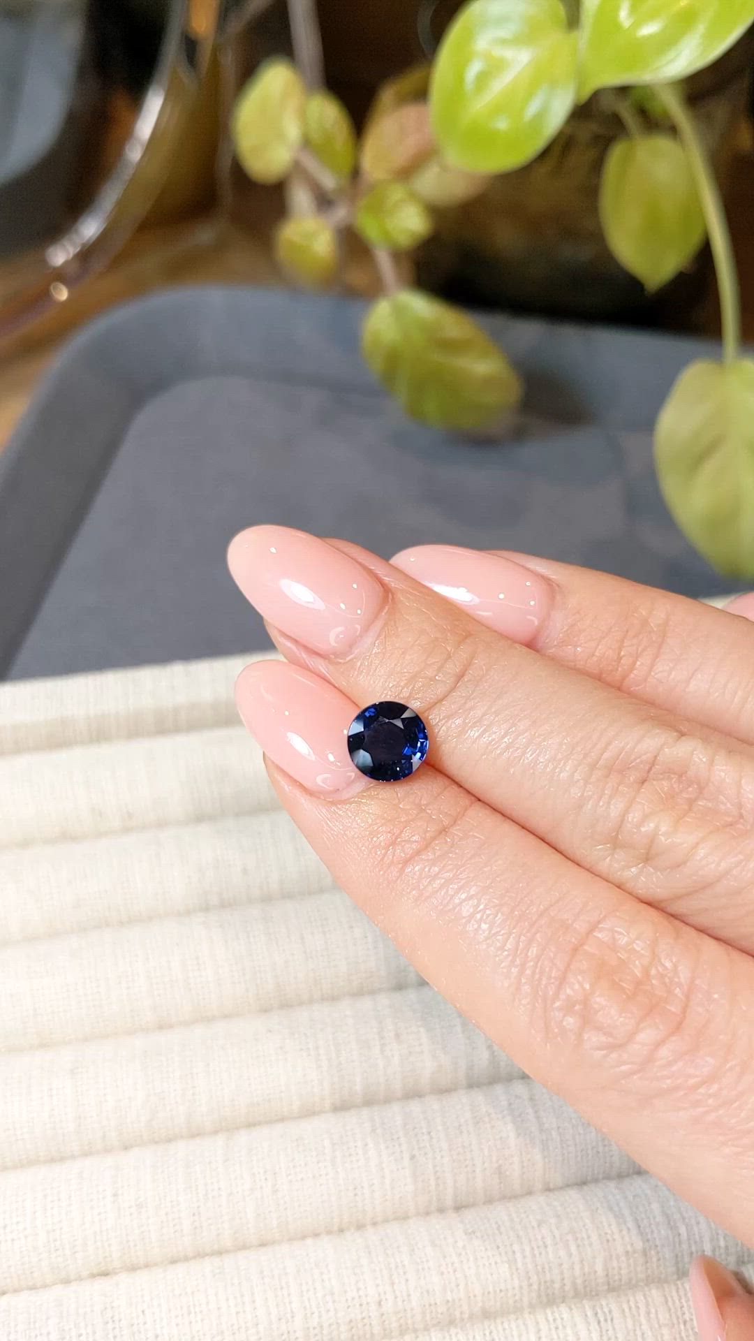 2.08 Ct. Blue Sapphire from Ceylon (Sri Lanka) Size Video