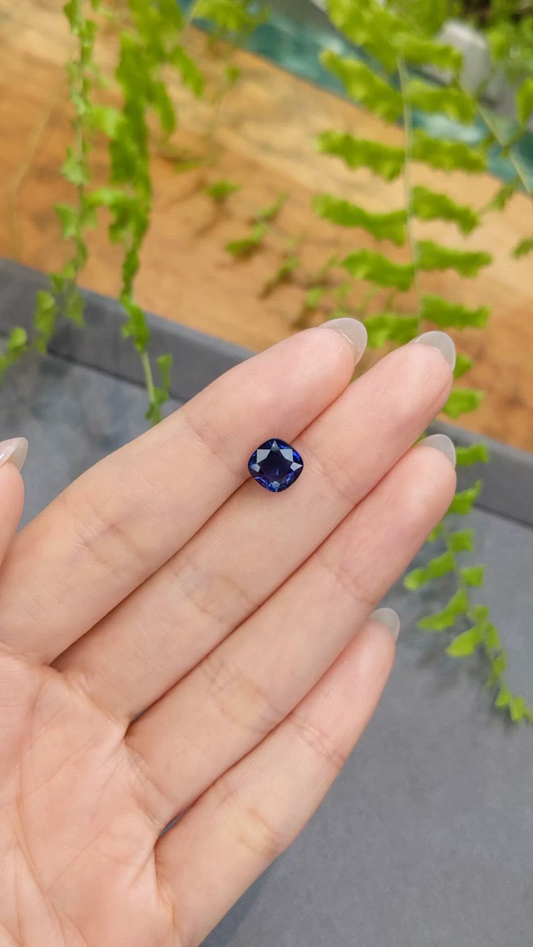 2.12 Ct. Blue Sapphire from Ceylon (Sri Lanka) Size Video