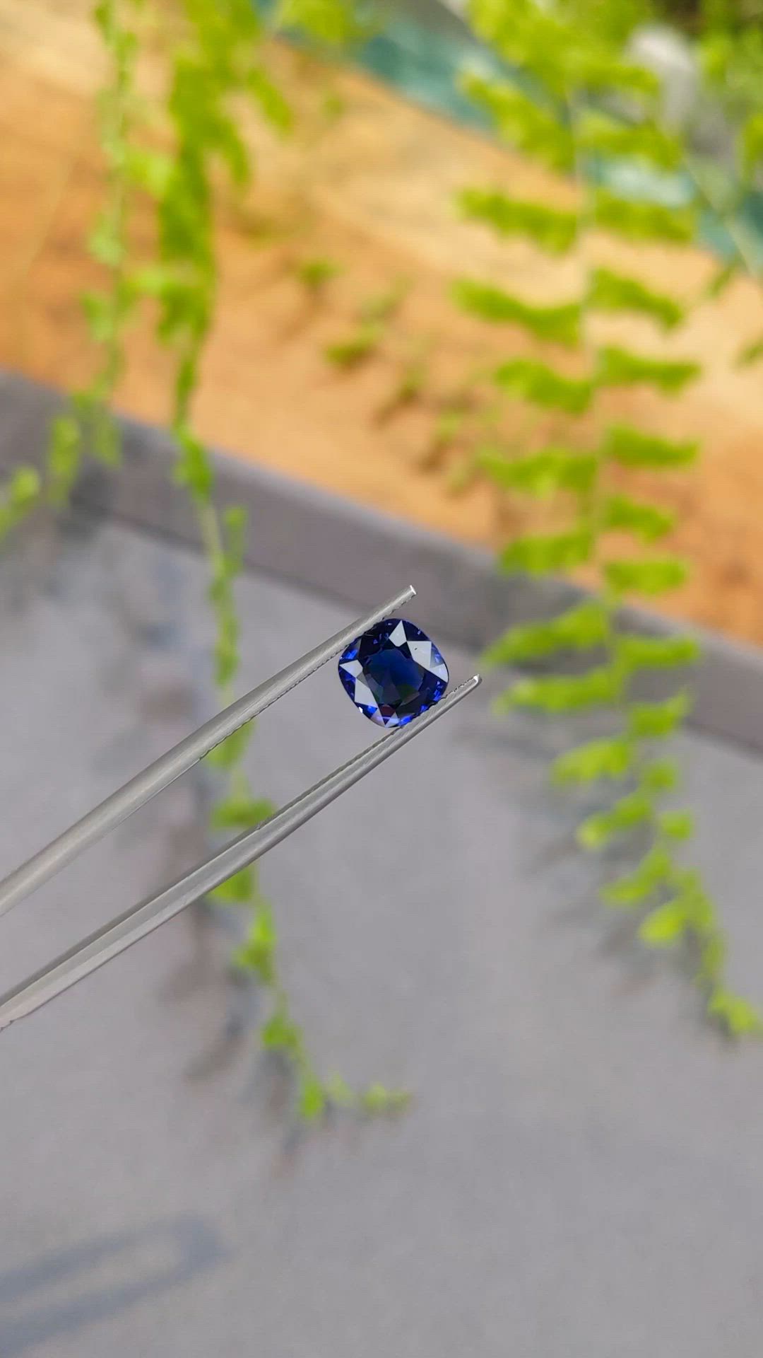2.12 Ct. Blue Sapphire from Ceylon (Sri Lanka) Size Video
