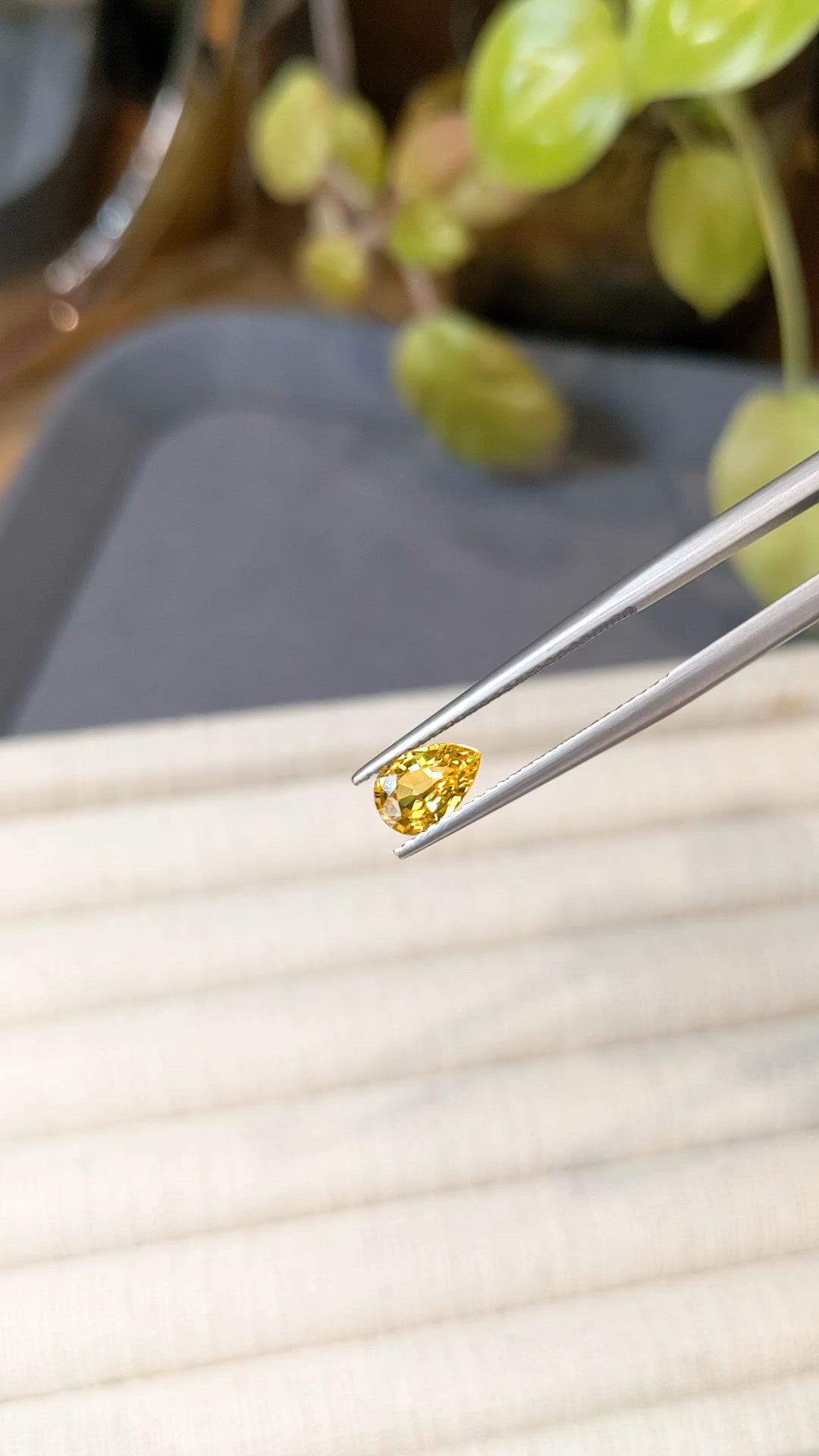 0.99 Ct. Yellow Sapphire from Ceylon (Sri Lanka) Size Video