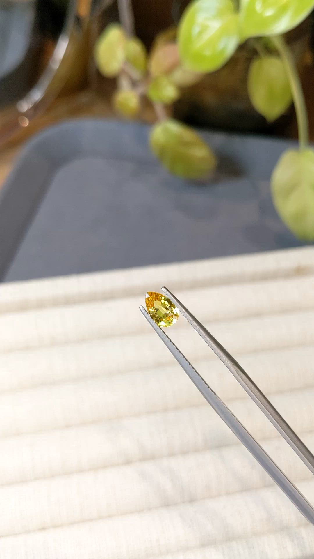 0.99 Ct. Yellow Sapphire from Ceylon (Sri Lanka) Size Video