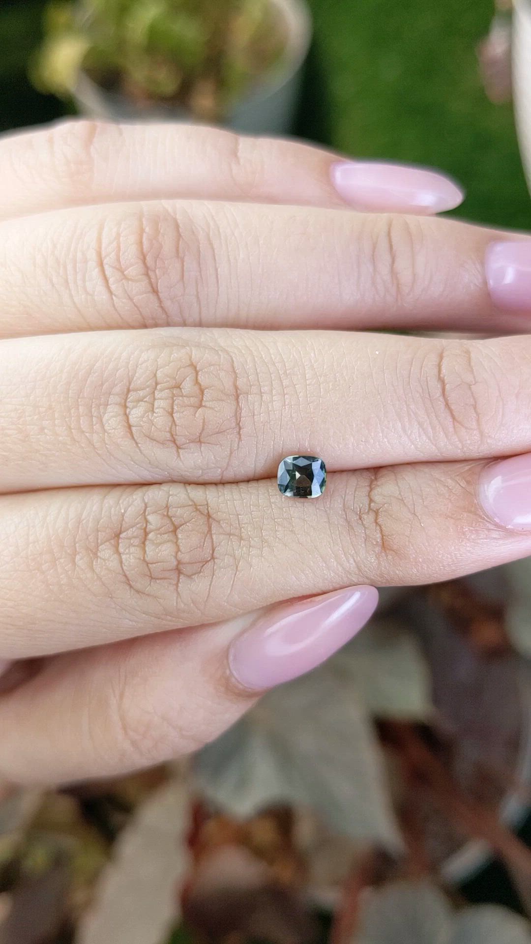 0.59 Ct. Yellowish Green Sapphire from Ceylon (Sri Lanka) Size Video