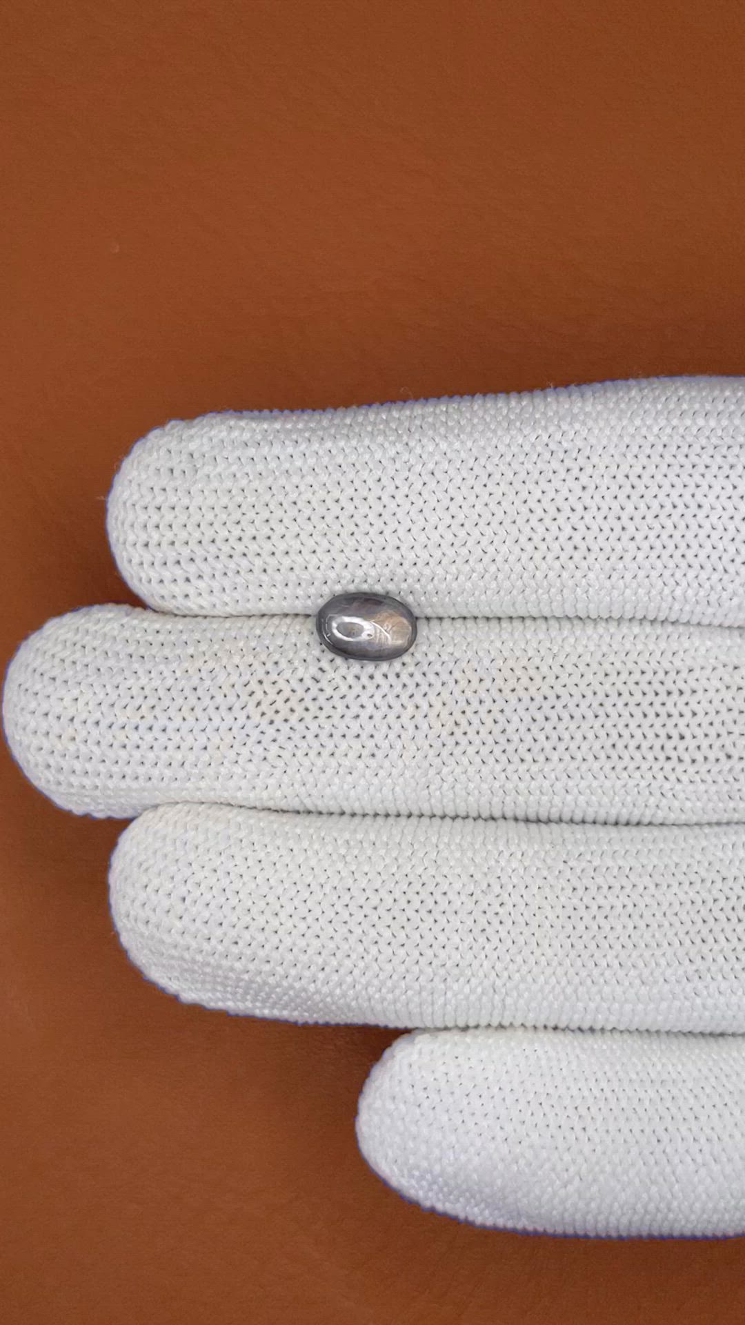 1.42 Ct. Greyish Blue Star Sapphire from Ceylon (Sri Lanka) Size Video