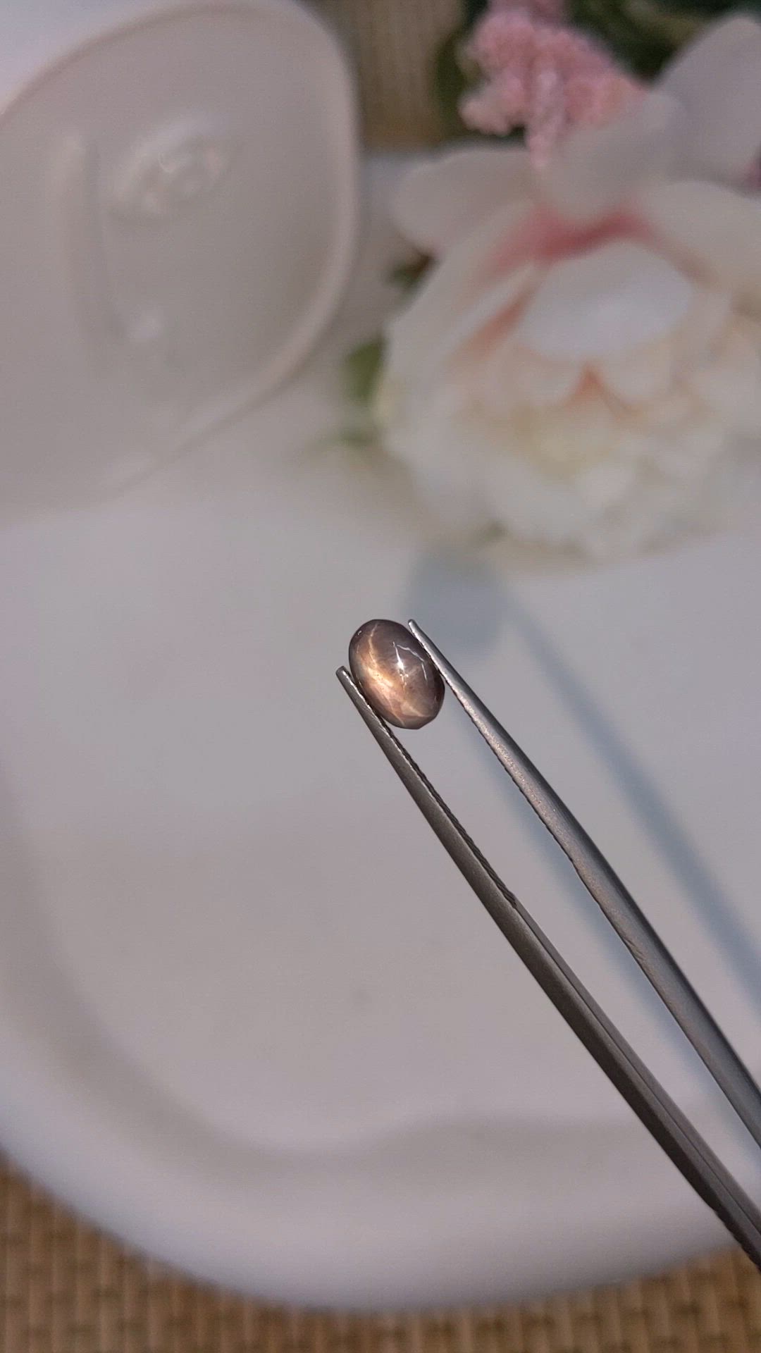 1.42 Ct. Greyish Blue Star Sapphire from Ceylon (Sri Lanka) Size Video