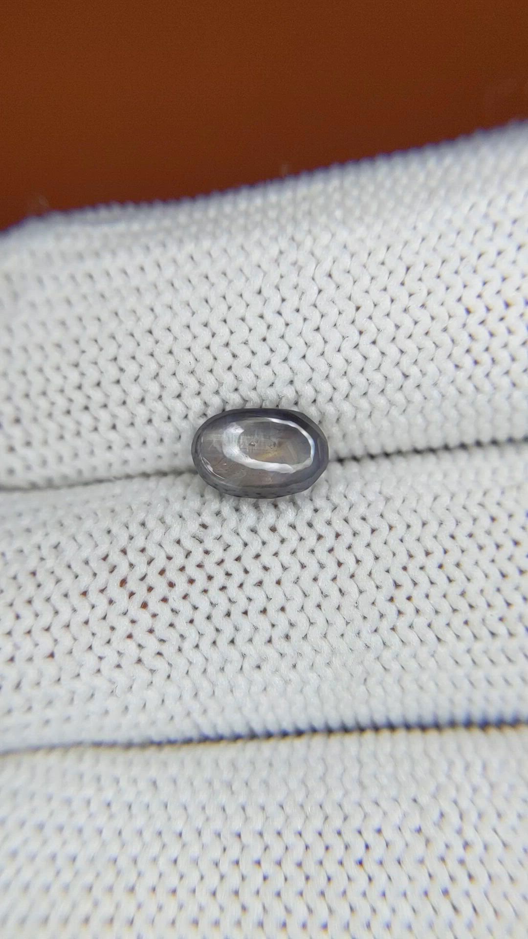 1.42 Ct. Greyish Blue Star Sapphire from Ceylon (Sri Lanka) Size Video