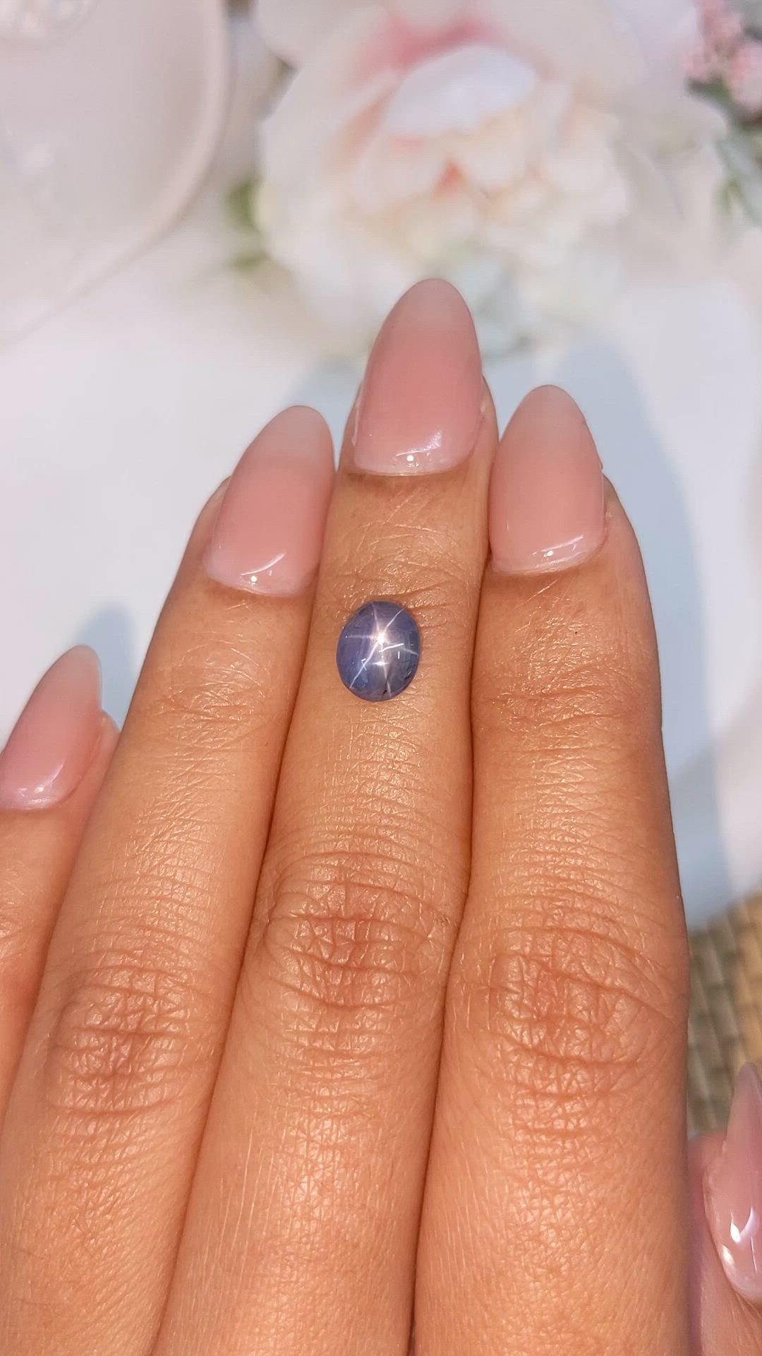 1.75 Ct. Blue Star Sapphire from Ceylon (Sri Lanka) Size Video