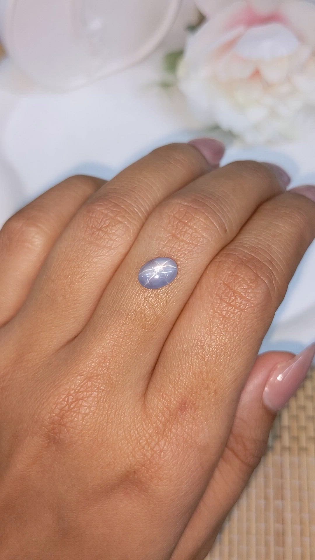1.63 Ct. Blue Star Sapphire from Ceylon (Sri Lanka) Size Video