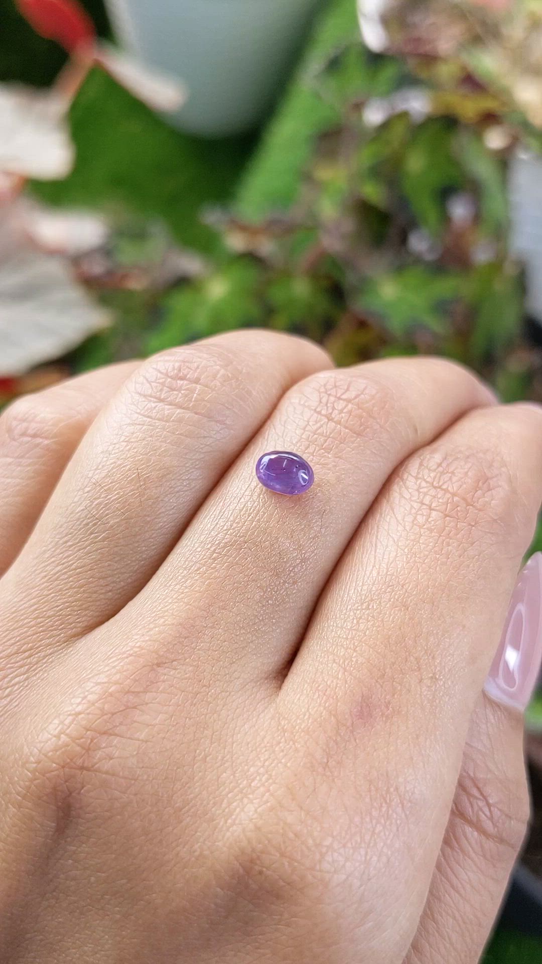 1.04 Ct. Purple Star Sapphire from Ceylon (Sri Lanka) Size Video