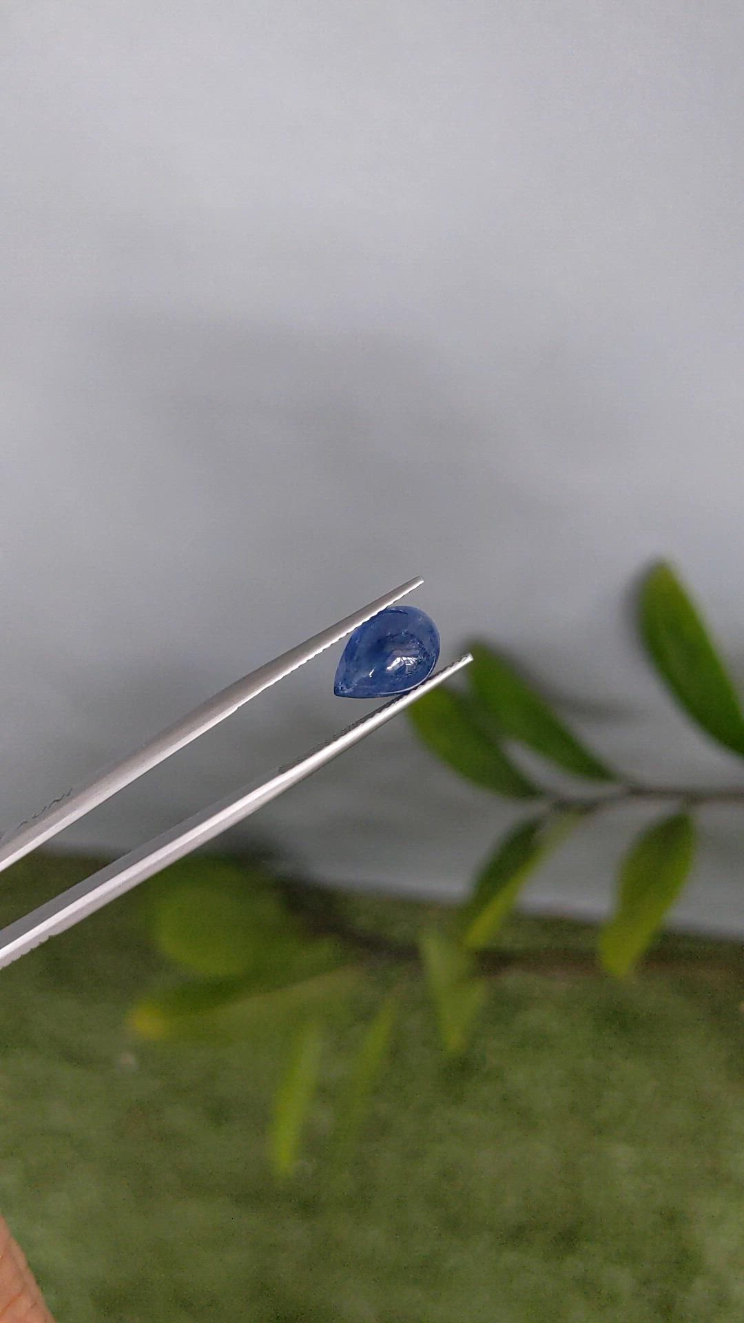 5.08 Ct. Blue Cabochon Sapphire from Ceylon (Sri Lanka) Size Video