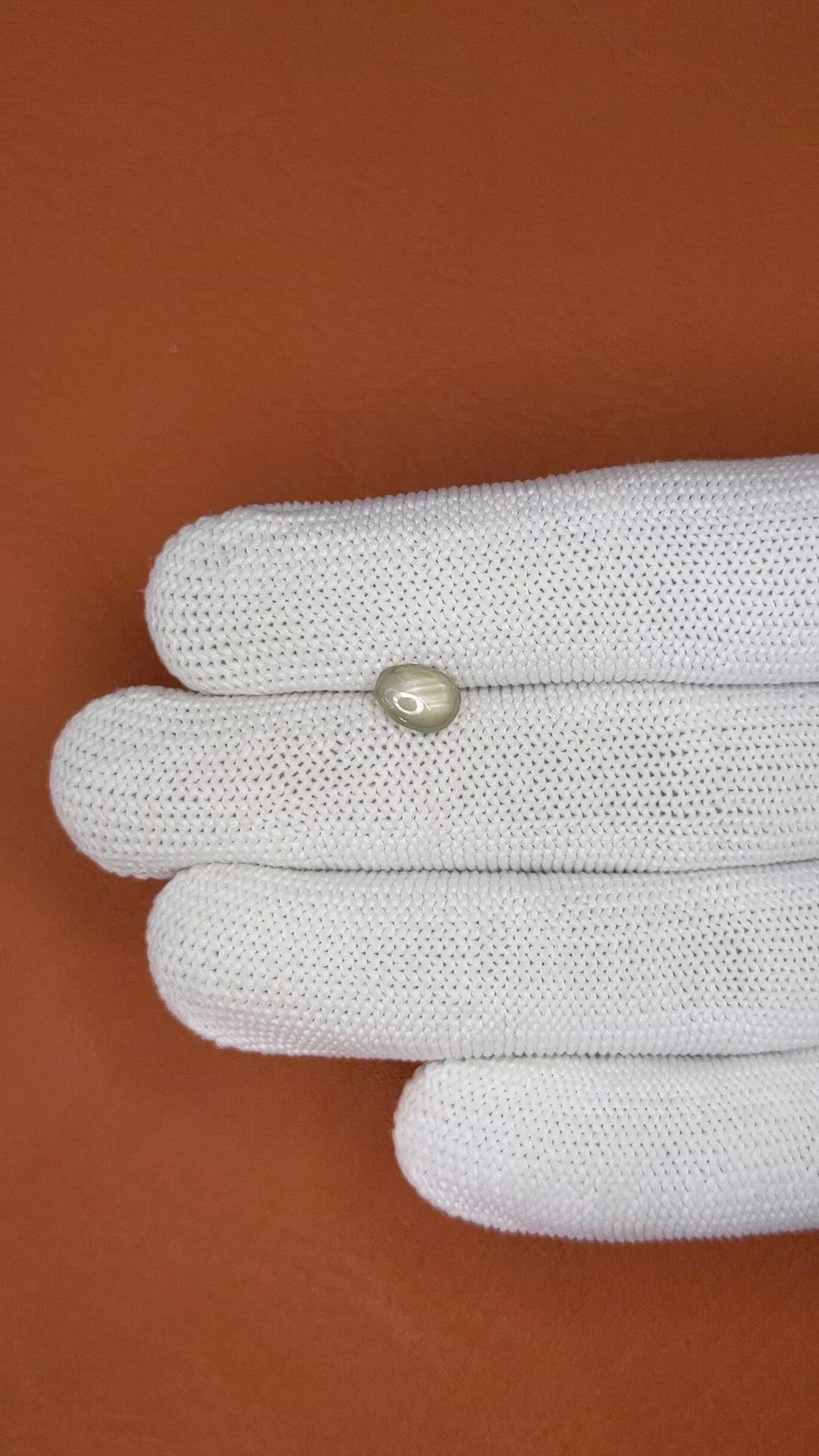 1.48 Ct. Grey Star Sapphire from Ceylon (Sri Lanka) Size Video