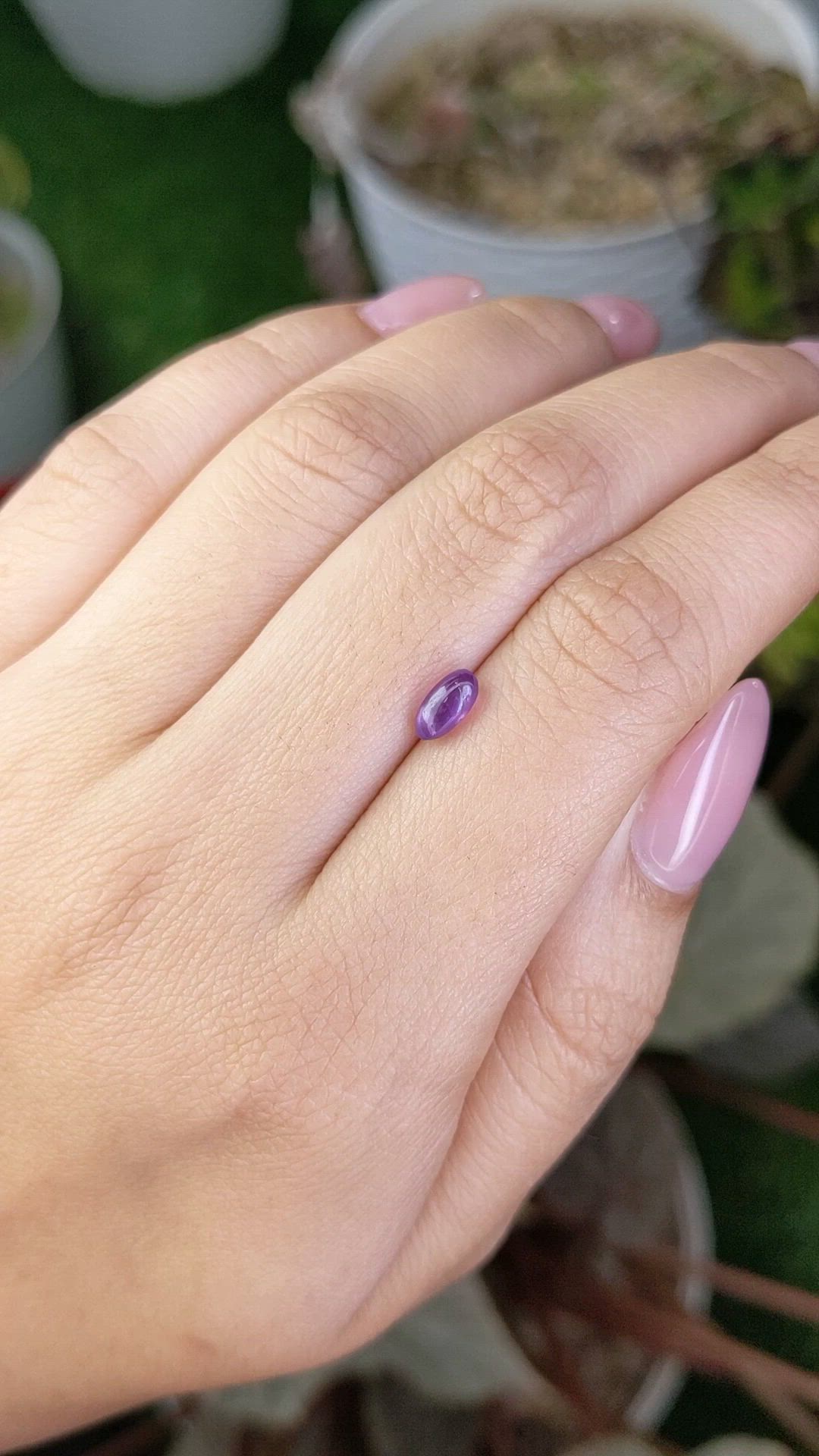 0.89 Ct. Purple Star Sapphire from Ceylon (Sri Lanka) Size Video