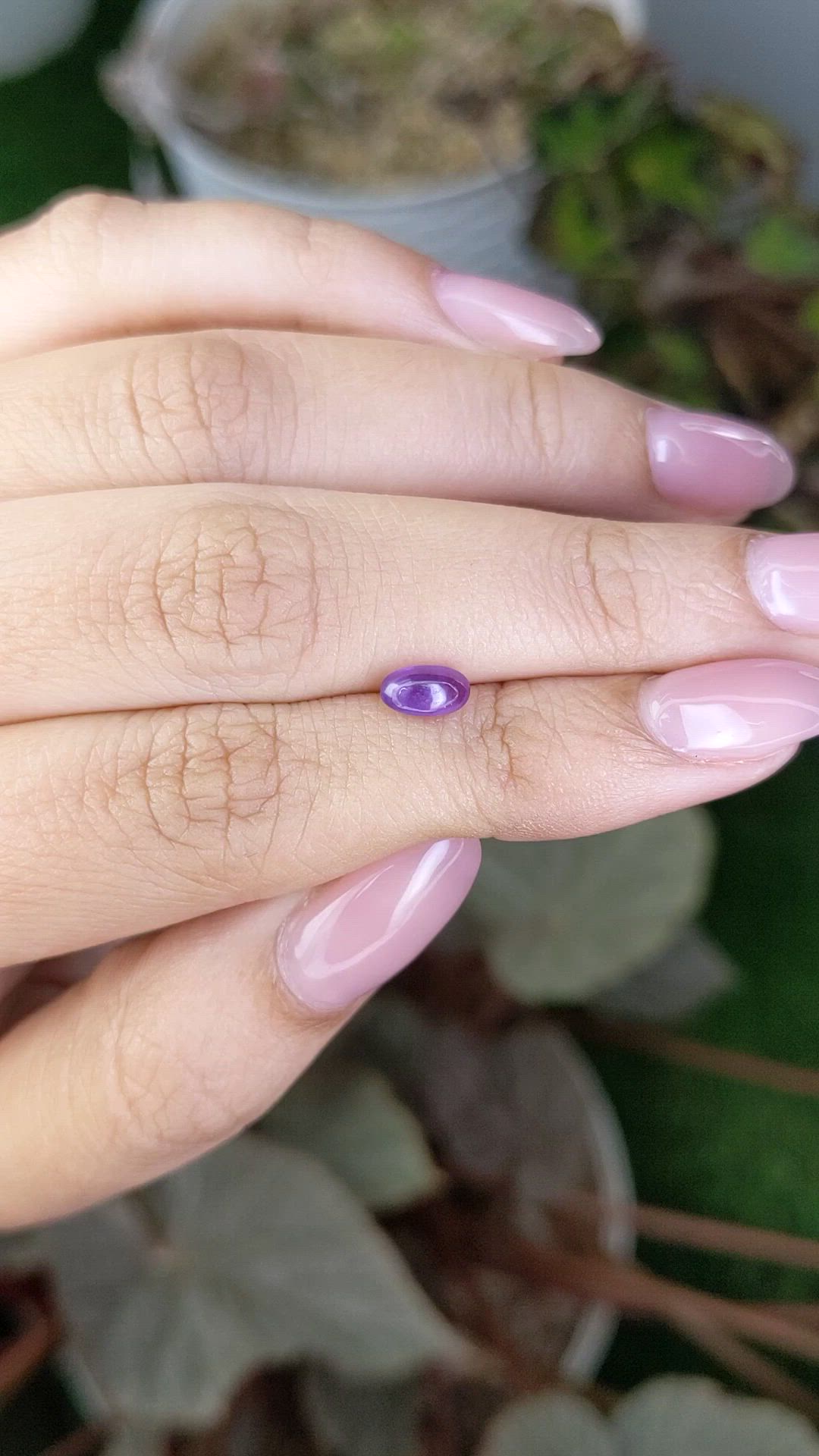 0.89 Ct. Purple Star Sapphire from Ceylon (Sri Lanka) Size Video