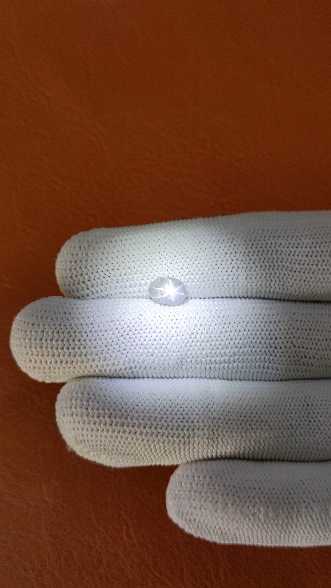 1.37 Ct. Grey Star Sapphire from Ceylon (Sri Lanka) Size Video