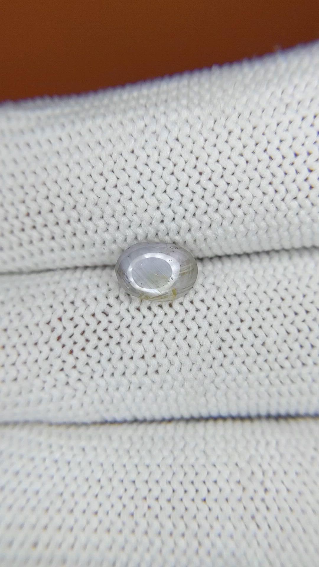 1.37 Ct. Grey Star Sapphire from Ceylon (Sri Lanka) Size Video