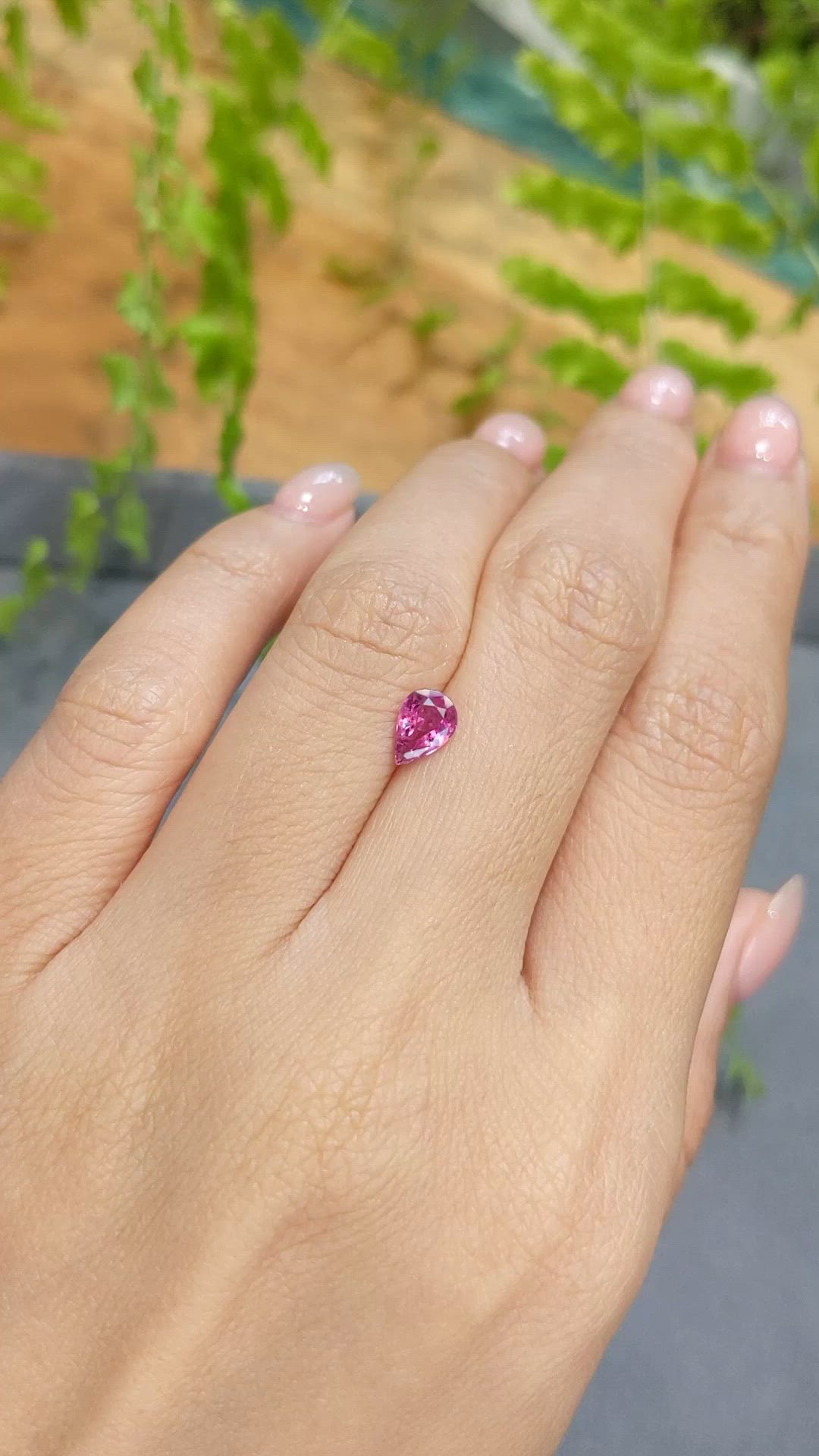 0.85 Ct. Pink Sapphire from Ceylon (Sri Lanka) Size Video