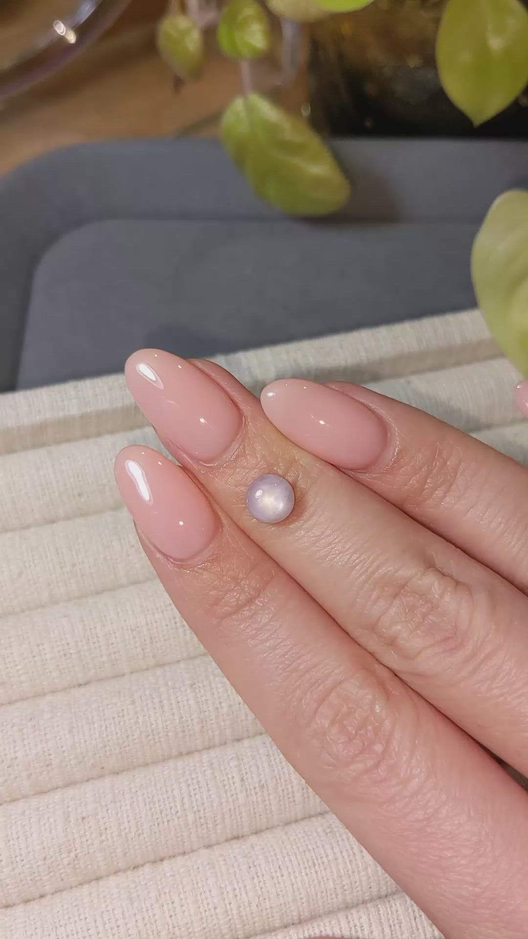 2.30 Ct. White Star Sapphire from Burma (Myanmar) Size Video