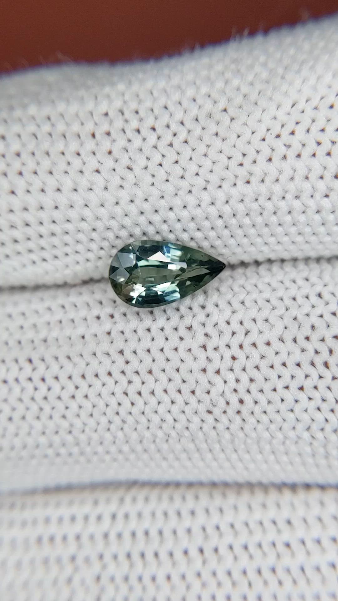 1.20 Ct. Bluish Green Sapphire from Madagascar Size Video