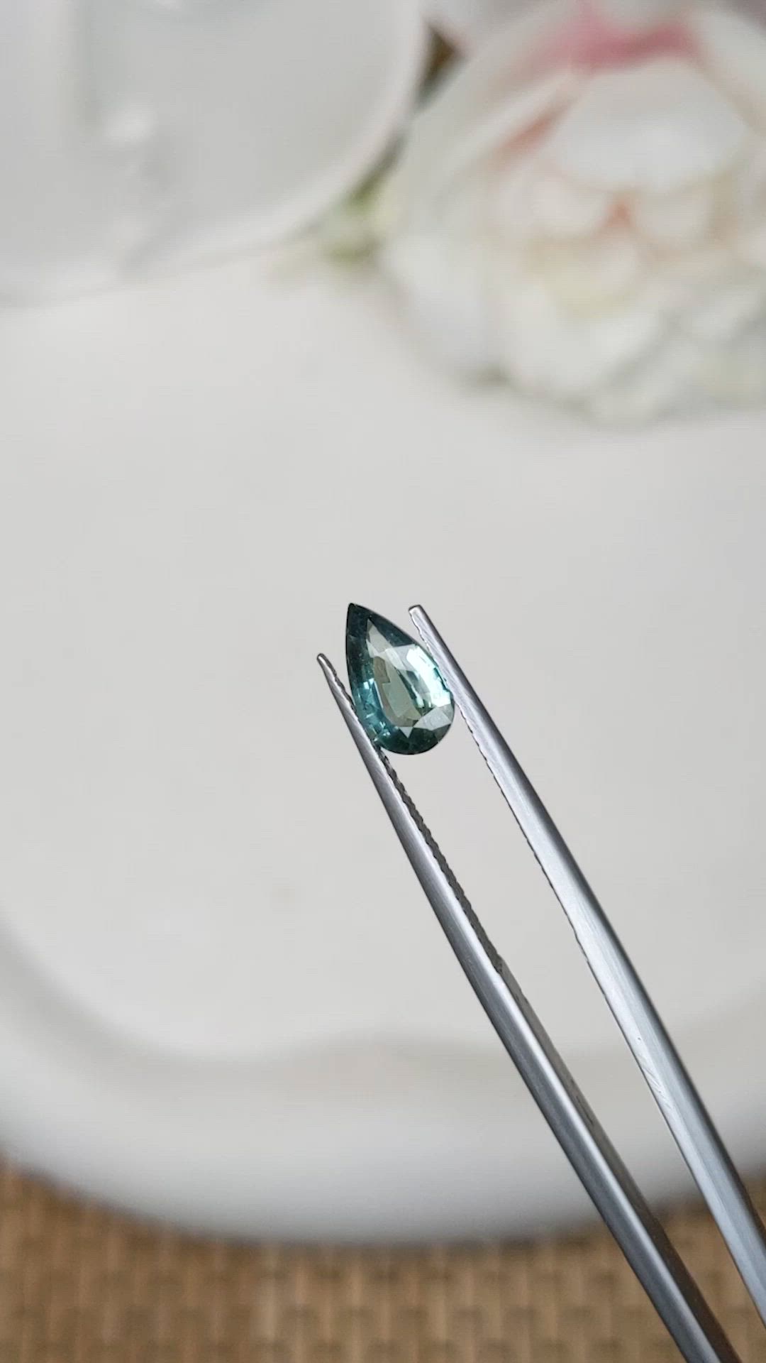 1.20 Ct. Bluish Green Sapphire from Madagascar Size Video