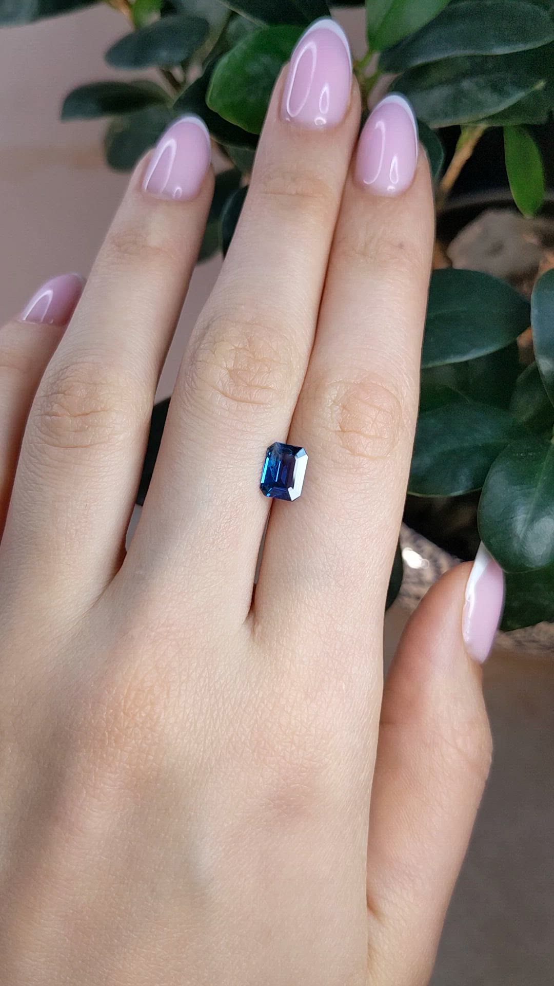 1.58 Ct. Blue Sapphire from Ceylon (Sri Lanka) Size Video