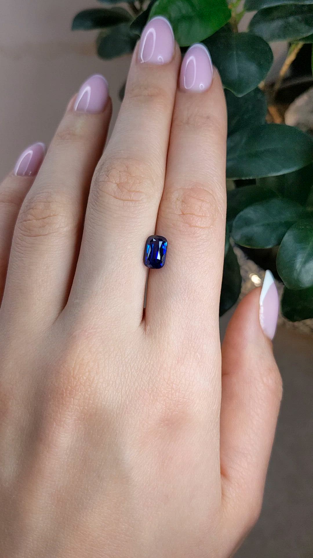 2.52 Ct. Blue Sapphire from Ceylon (Sri Lanka) Size Video