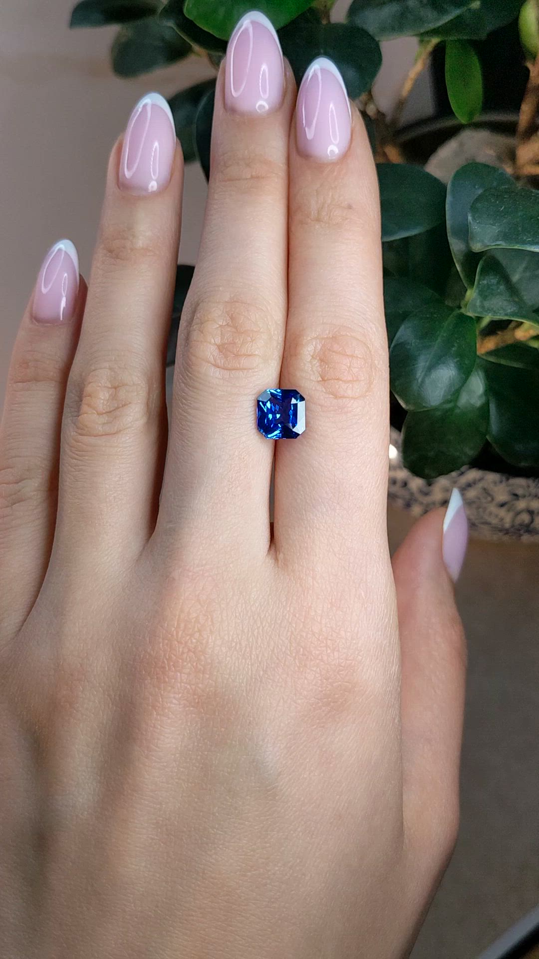3.03 Ct. Blue Sapphire from Ceylon (Sri Lanka) Size Video