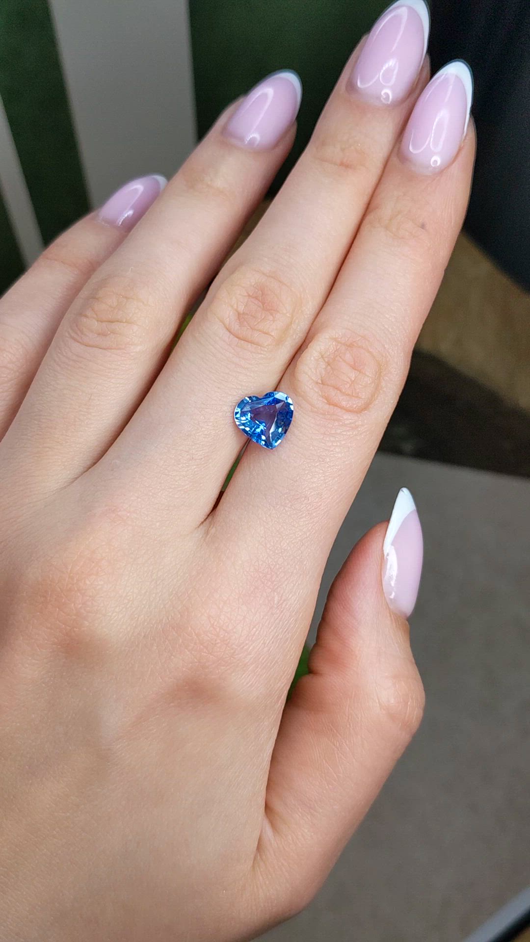 2.74 Ct. Blue Sapphire from Ceylon (Sri Lanka) Size Video
