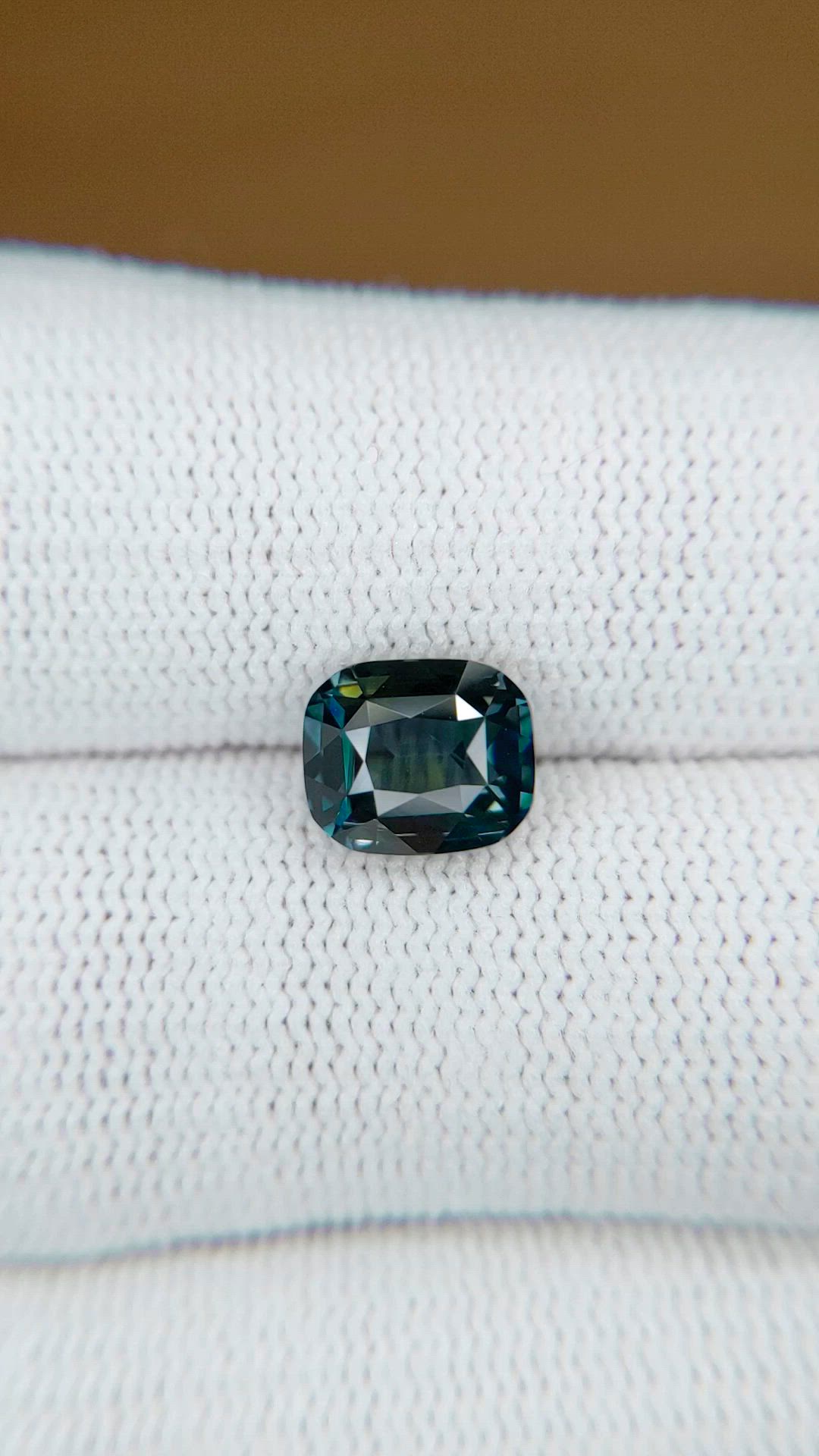 3.15 Ct. Bluish Green Sapphire from Madagascar Size Video