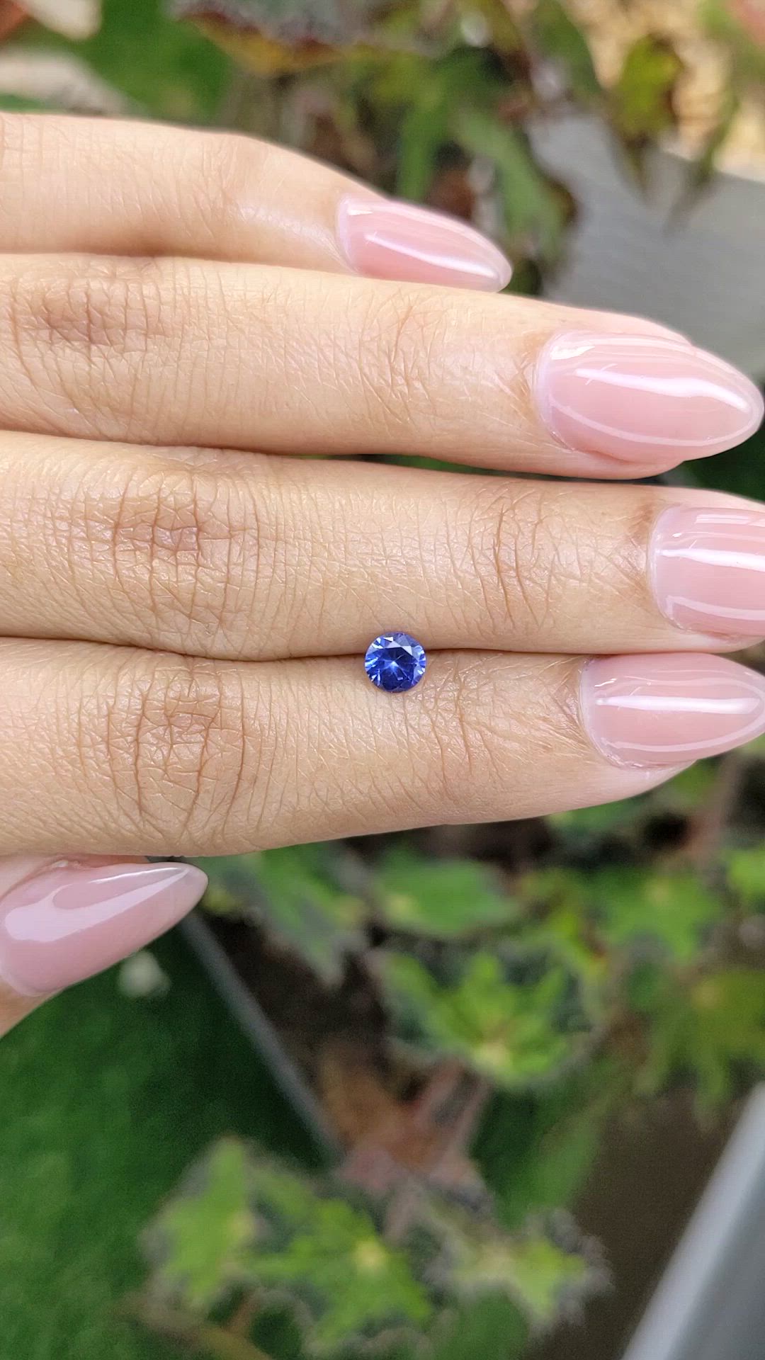 0.46 Ct. Blue Sapphire from Ceylon (Sri Lanka) Size Video
